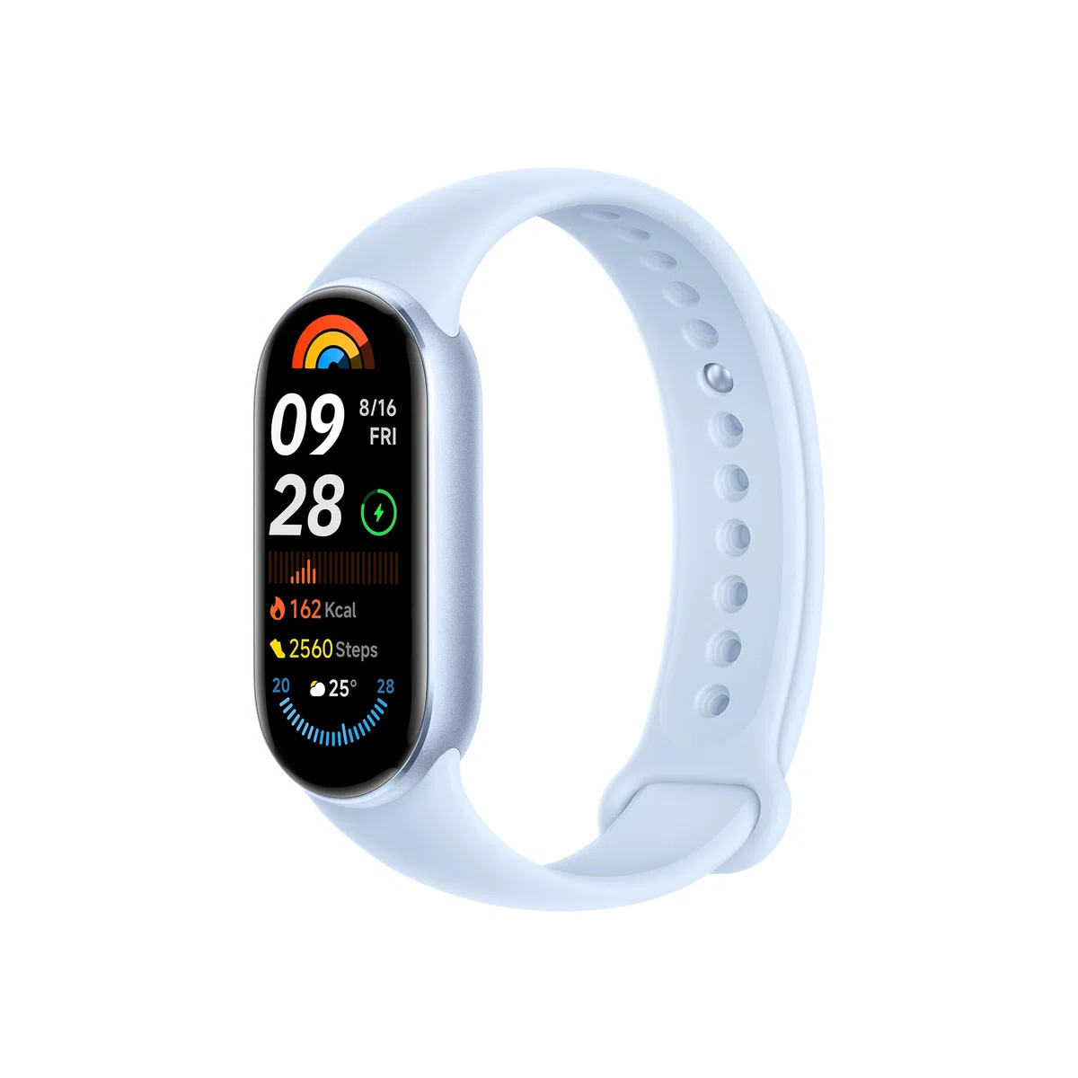 XIAOMI Smart Band 9 Fitness Tracker, AMOLED Display with 1200 Nits, Sp02 Tracking, Sleep and Heart Rate Monitor, Notifications, 5ATM Waterproof, Mi Fitness App, Arctic Blue