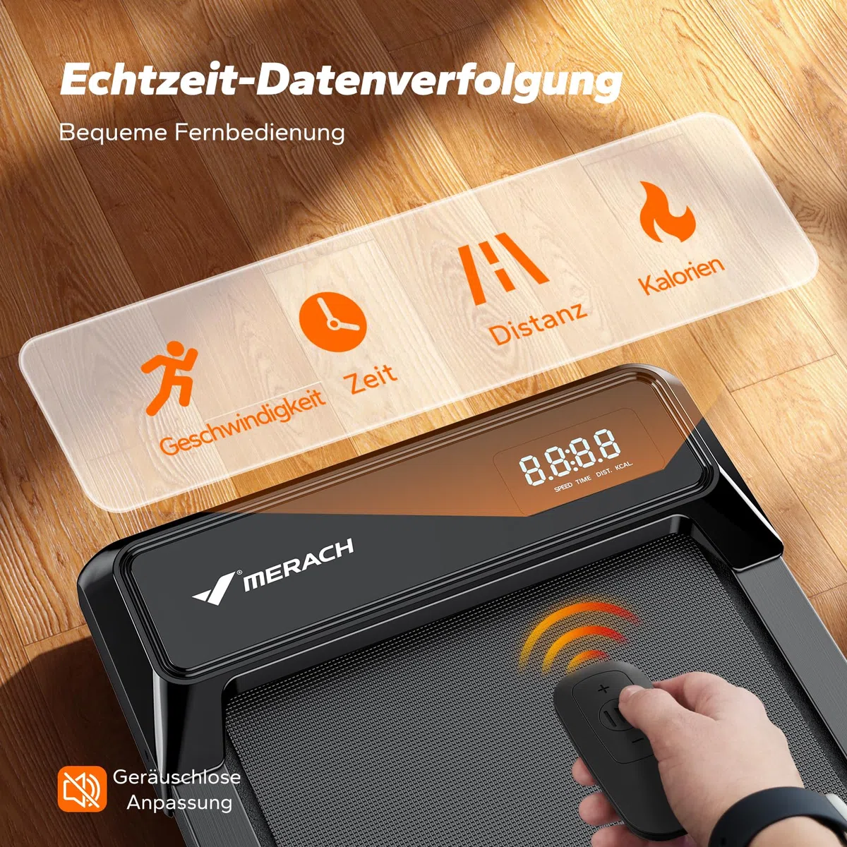 MERACH Walking Pad, 3-in-1 Laufband für Zuhause, Laufband Schreibtisch, Fernbedienung & App Steuerung, LED-Anzeige, 2.5PS Leiser Motor, Leicht & Kompakt Mini laufband für Zuhause & Büro