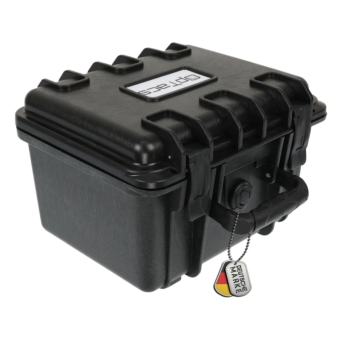 OpTacs Waffenkoffer Pistolenkoffer für Kurzwaffen mit Rasterschaumstoff abschließbar - Airsoft Pistole Gun Case 27x23x18cm wasserdicht für Waffen und Zubehör