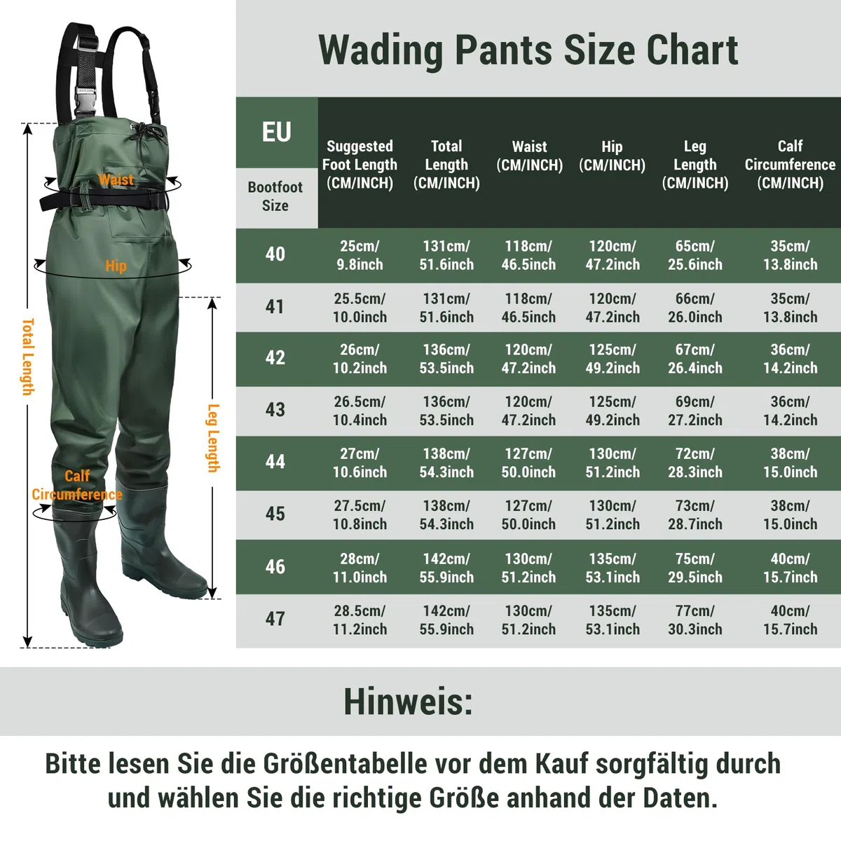 IEEILULU Wathose Herren Damen, Nylon Anglerhose mit Stiefel, rutschfest wasserdichte Watthosen Atmungsaktive Wathose mit Stiefeln, Watstiefel Hose für Sport Angelliebhaber