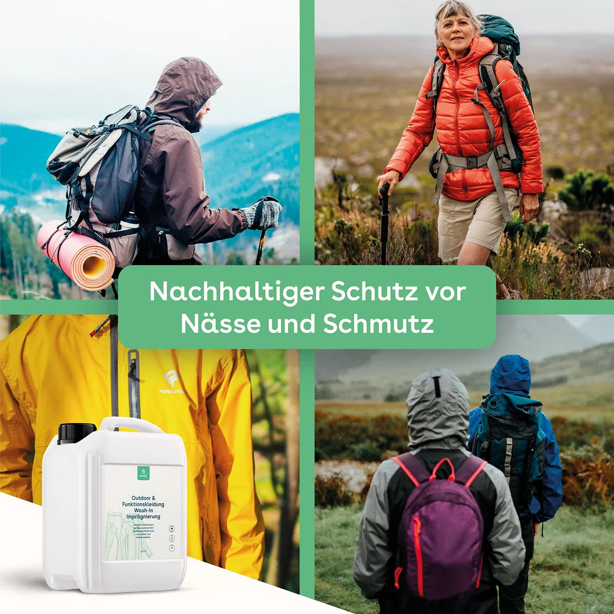 Textil Imprägnier Waschmittel Einwaschimprägnierung Wash-In Waschmaschine Imprägnierung PFC-frei atmungsaktiv umweltfreundlich Gore Tex (2,5 Liter)