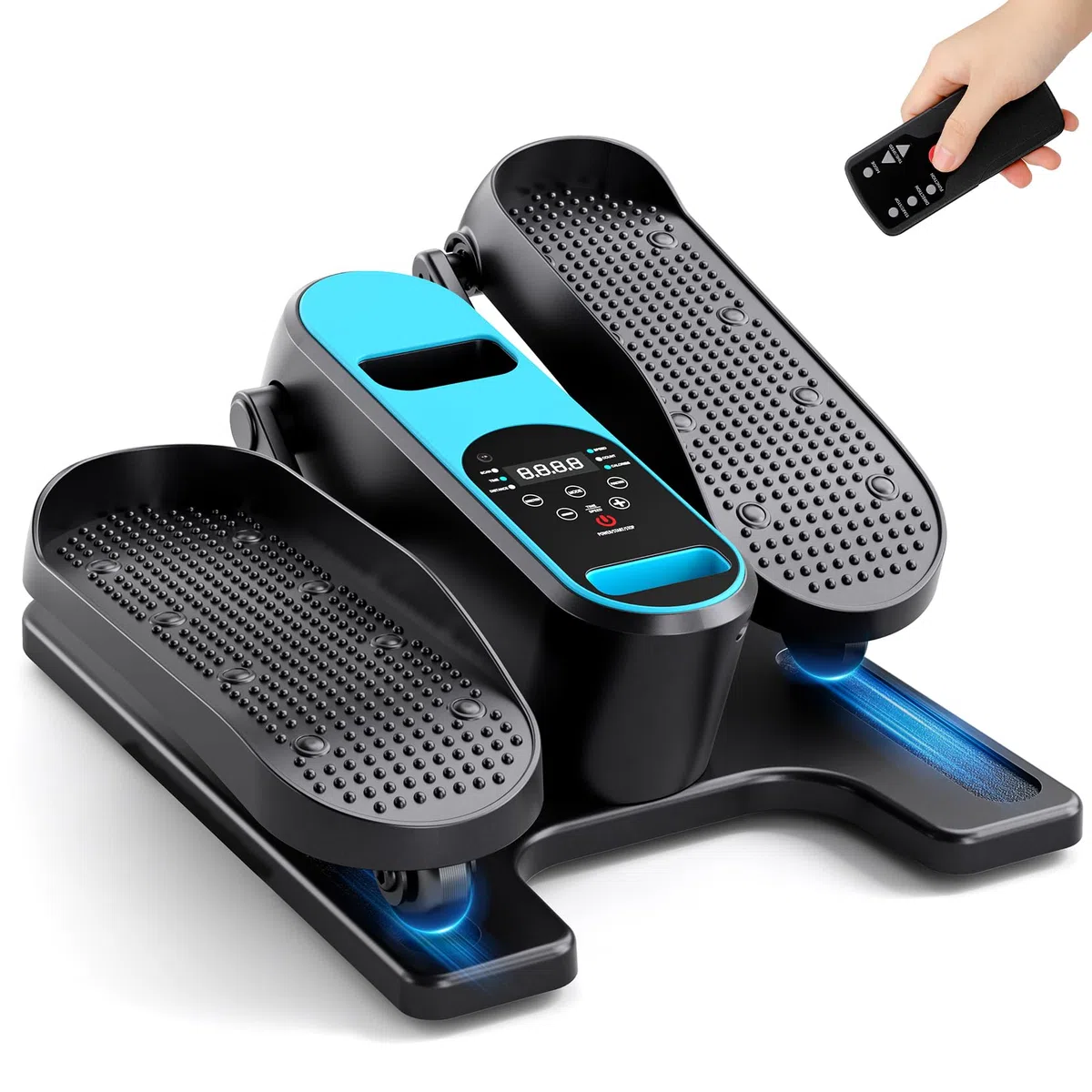 Dripex Mini Elektrischer Crosstrainer, Untertisch Ellipsentrainer für Zuhause, Beintrainer mit Pedalen für Senioren mit 60W Motor, Fernbedienung, 12 Geschwindigkeiten, 6 automatische Programme