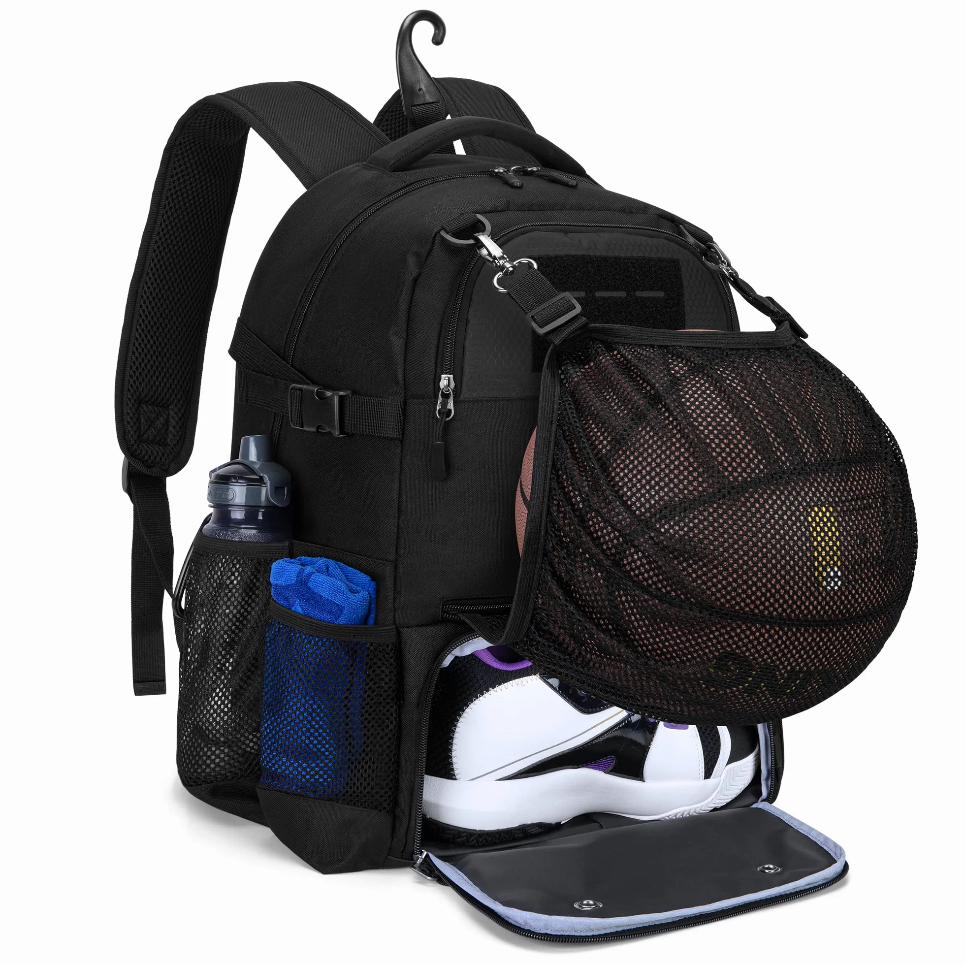 DSLEAF Basketball-Rucksack für Kinder, Basketballtasche mit separatem belüftetem Schuhfach für Basketball, Fußball, Volleyball und Fußball