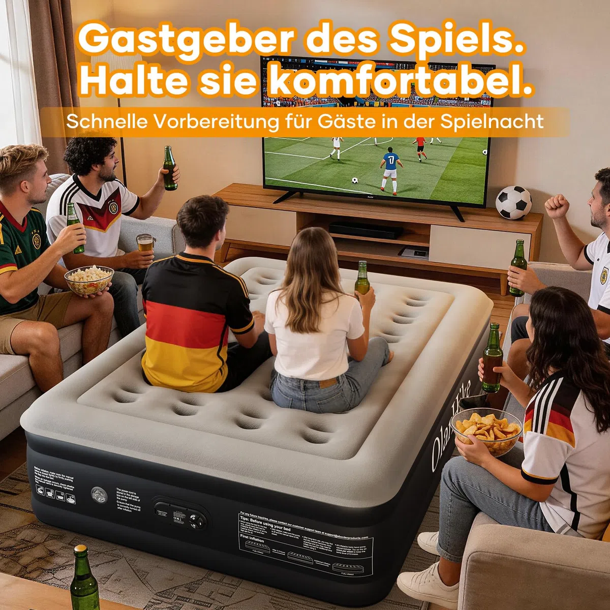 OlarHike Luftmatratze Selbstaufblasend 140x200 2 Personen Camping Gästebett