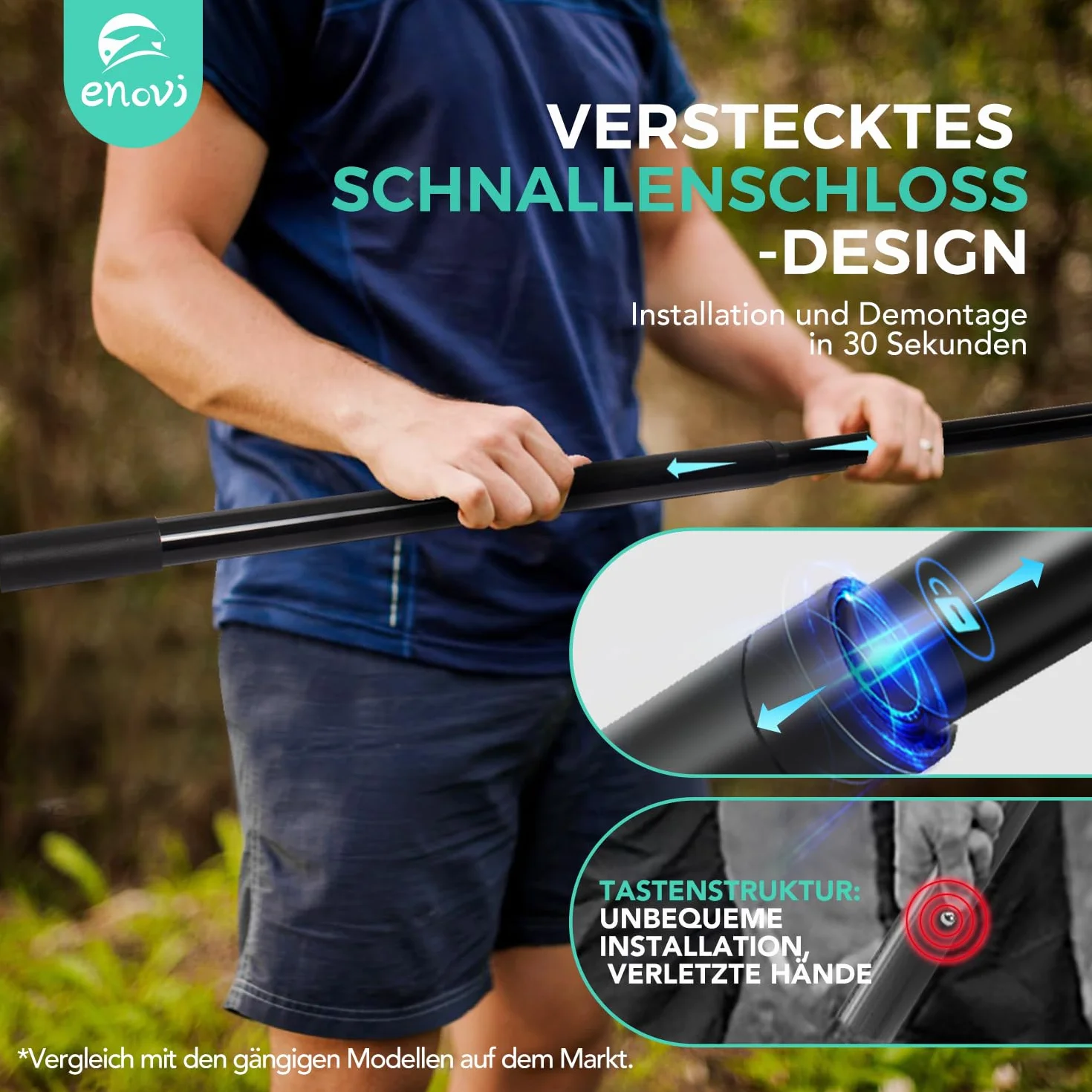 EasyGo Federball Set, Badminton Set mit 4 Schläger, Badminton Netz, 4 Federball, Tragbare Aufbewahrungsbox