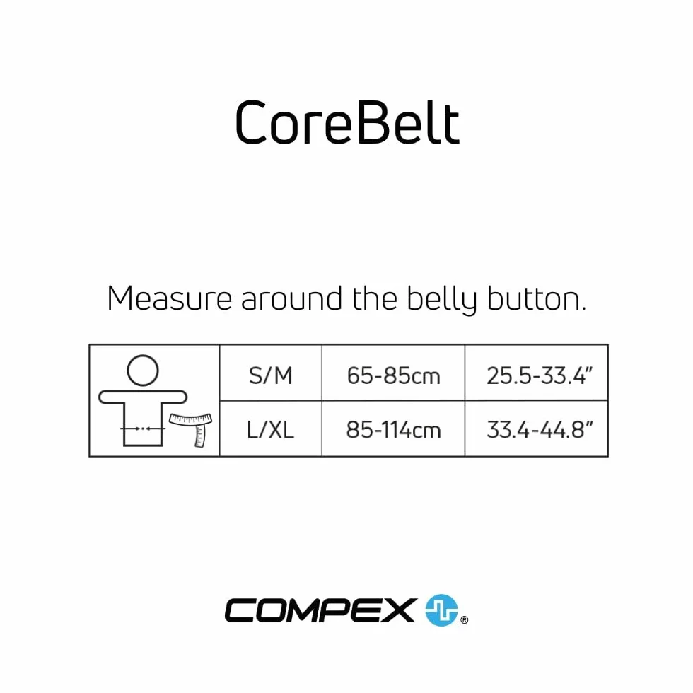 Compex Corebelt 1.0 – Elektrostimulationsgürtel für Bauchmuskeln und Lendenwirbelsäule (EMS) - 2 Programme, um einen flacheren, strafferen Bauch zu bekommen.