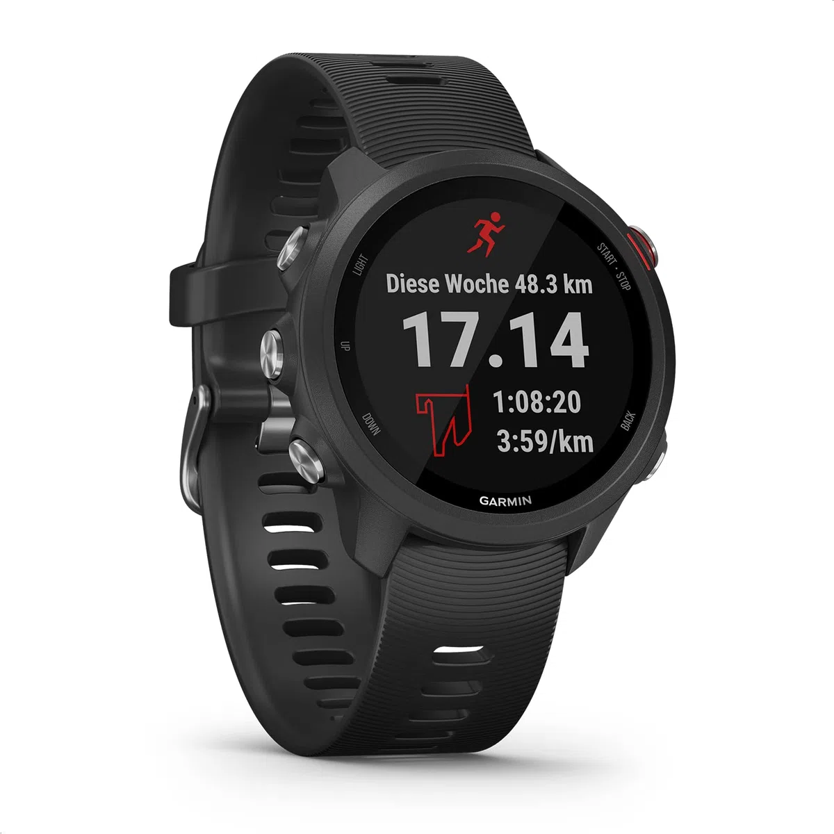 Garmin [renewed] Forerunner 245 Music – GPS-Laufuhr mit Offline Musikwiedergabe, Trainingsplänen und Lauffunktionen, 1,2“(3 cm) Farbdisplay, Akkulaufzeit bis zu 7 Tage, wasserdicht [Generalüberholt]