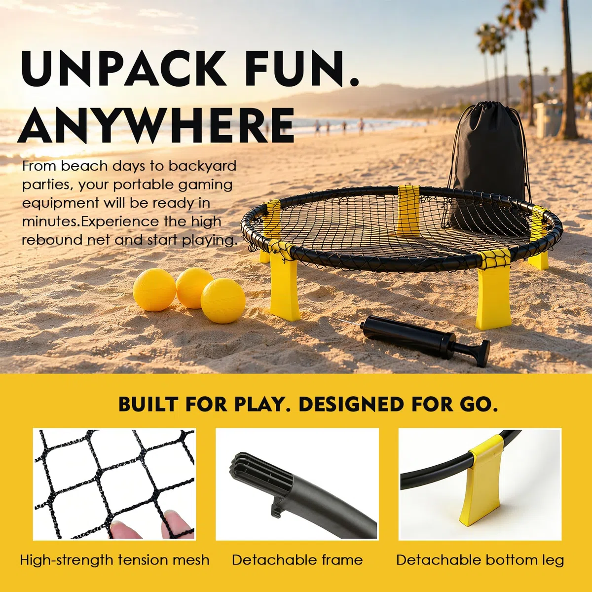 Ballspiele –Team Ballspiel für Garten, Strand & Park, Outdoor Spiel für Kinder & Erwachsene