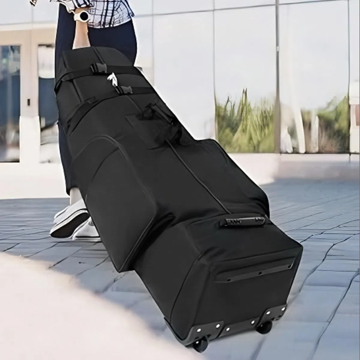 Générique Golf Travel Bag mit Rädern – Golf-Reisetasche – robuste Faltaufbewahrung für Vistaprint, große Kapazität Zepe Golftasche mit Rädern, für Frauen