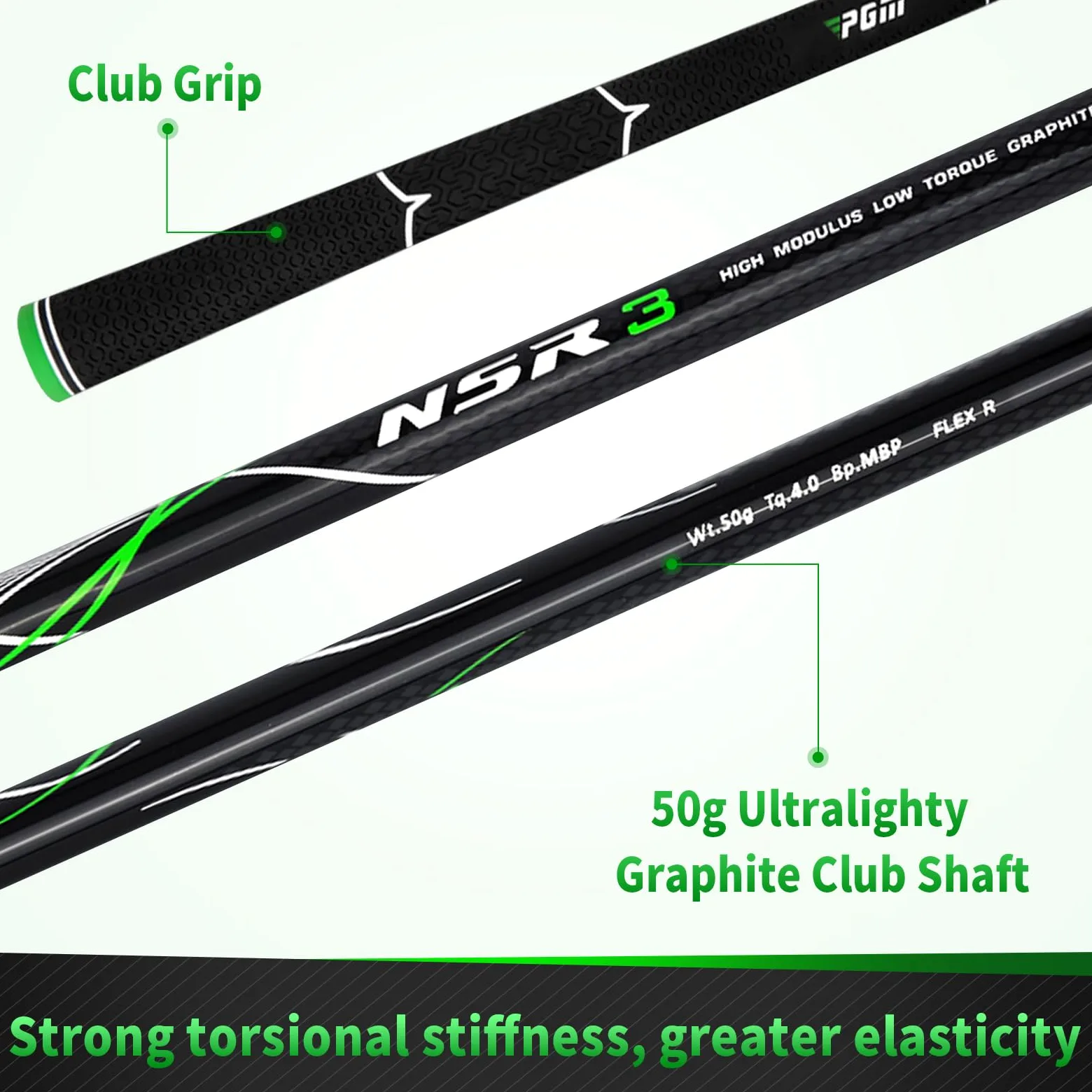 PGM Golfschläger NSR III Golf Iron Thru Gap Wedge mit Graphitschäften für Rechtshänder - S/R Flex