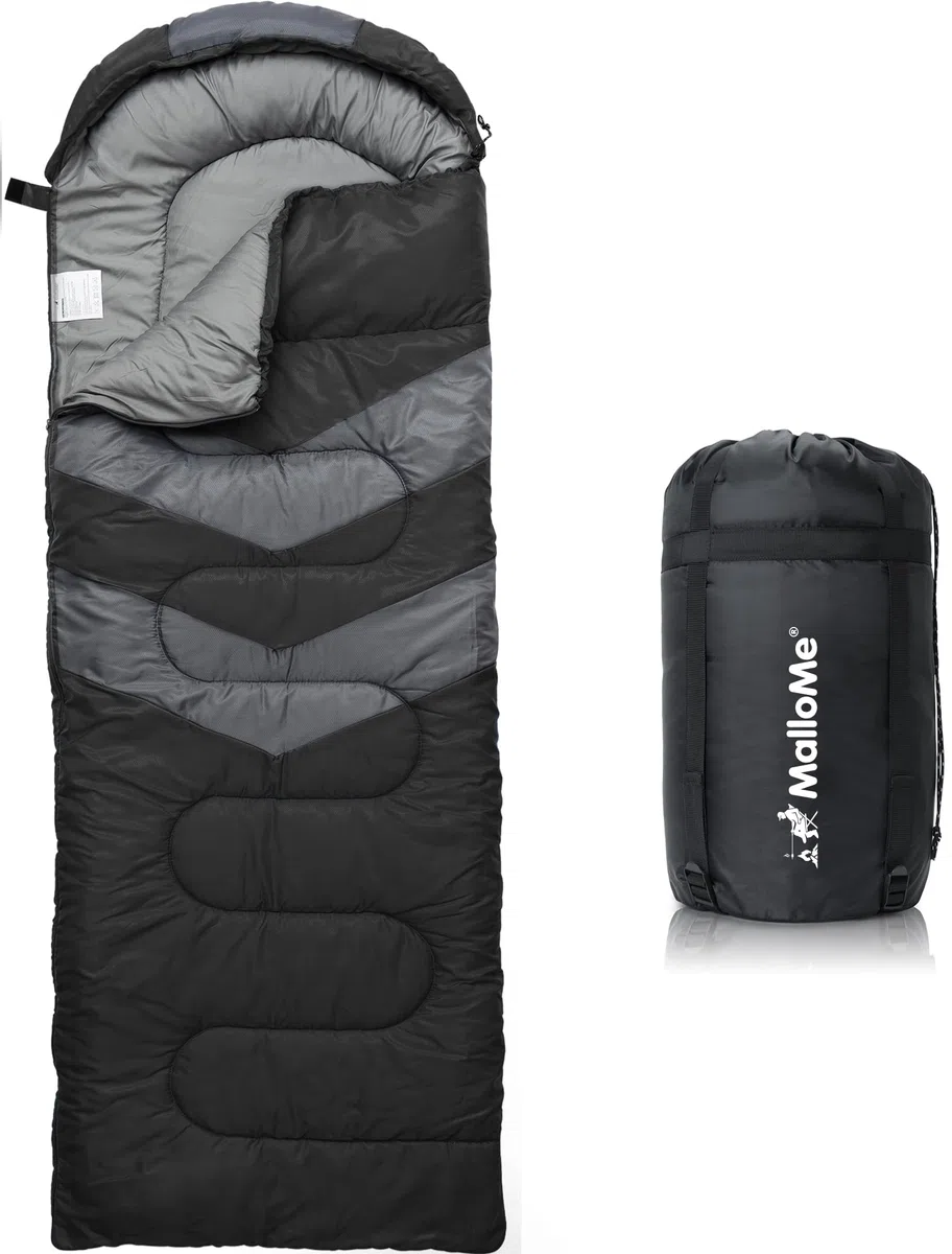 MalloMe Schlafsack Outdoor - Schlafsack Erwachsene und Kinder - Schlafsack Winter, Schlafsäcke, Camping Sleeping Bag, Deckenschlafsack - Winterschlafsack - Leicht, Tragbar, Warm, Deckenschlafsäcke