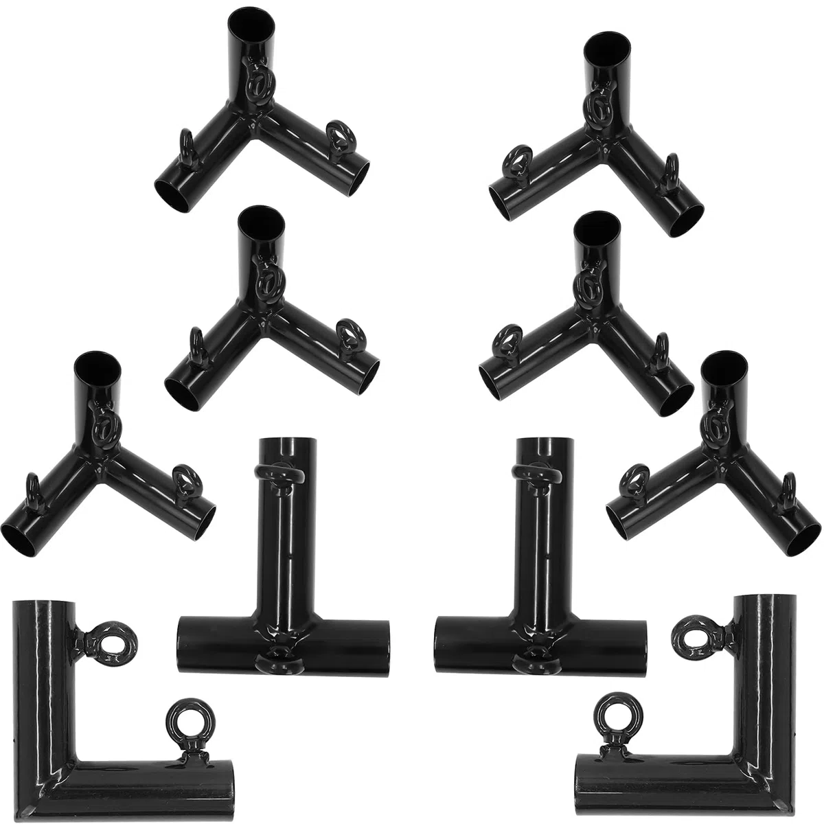 Aoneky Eck-Set für Golfkäfigrahmen, Rohrverbinder für Golfnetzrahmen 3x3x3M, 10 Pcs, 1.9cm EMTs - Conduit Connector for Golf Hitting Cage Frame