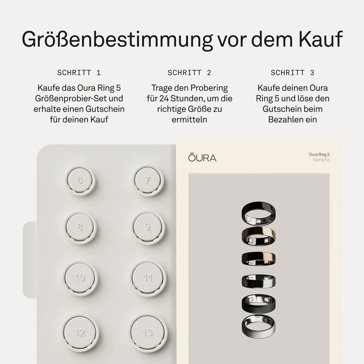 Oura Ring 5 Silver – Größe 9 – Finde Deine Ringgröße
