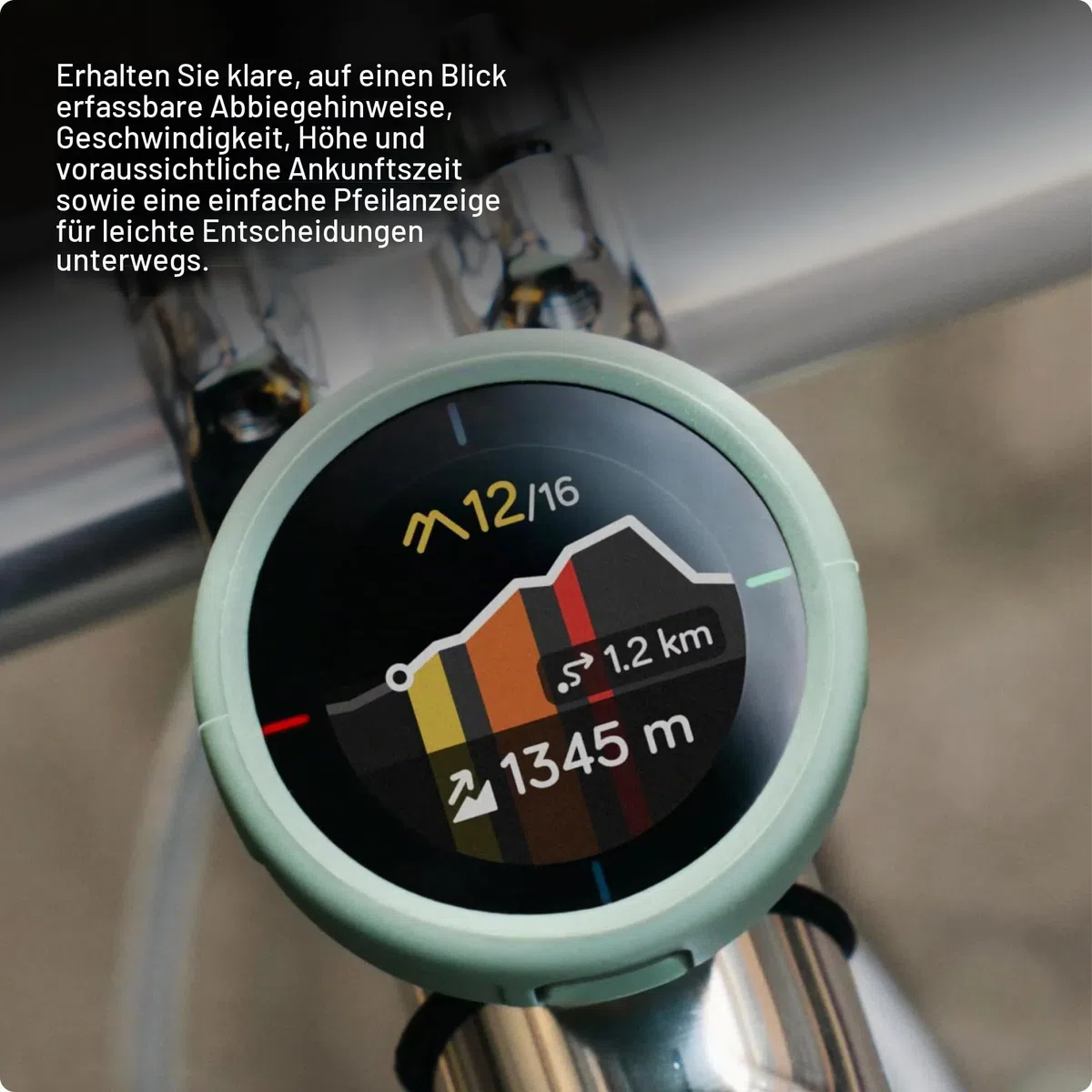 Beeline Velo 2 Navigationsgerät Ø46,4mm für Fahrrad + universelle Lenkerhalterung | Fahrrad Navigation