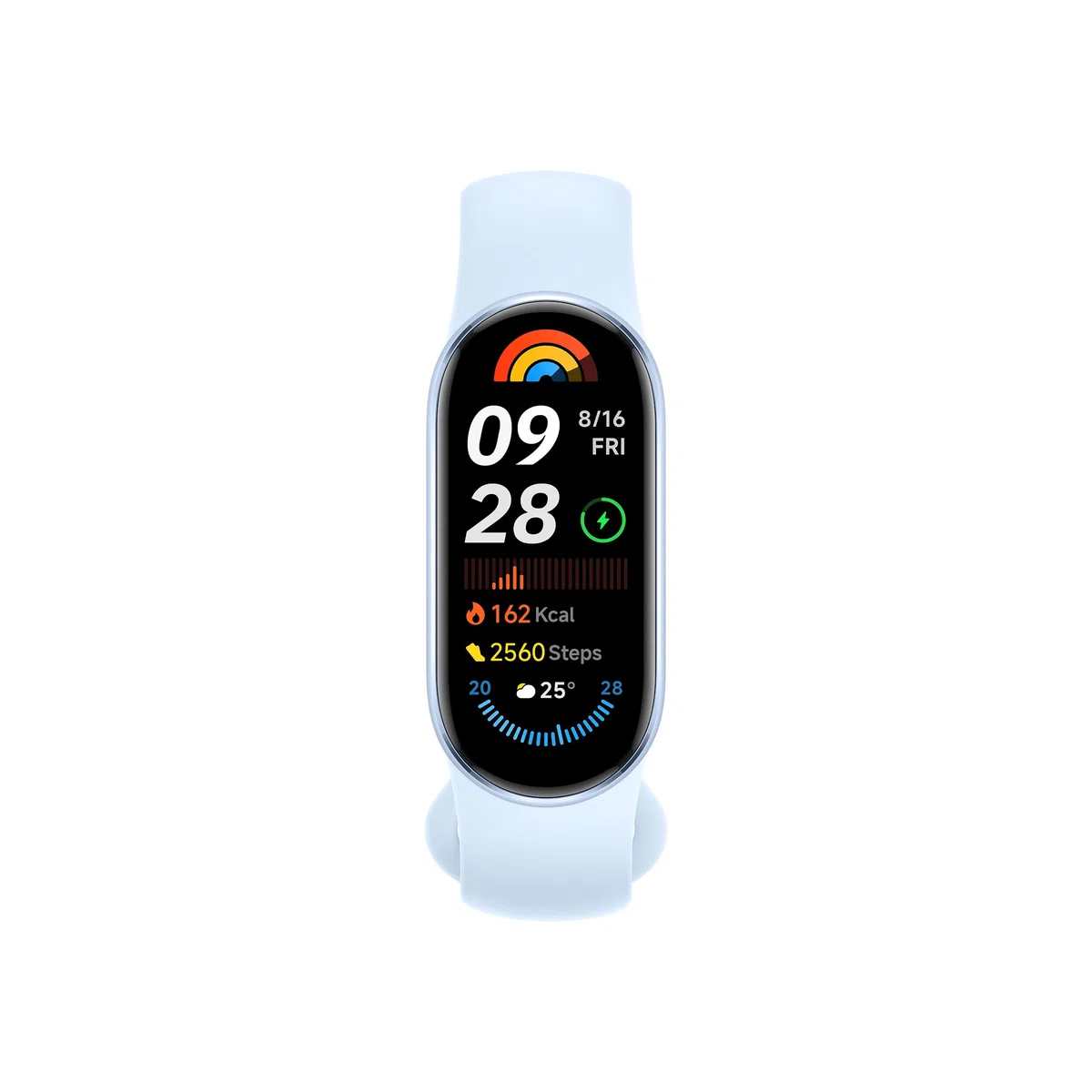 XIAOMI Smart Band 9 Fitness Tracker, AMOLED Display with 1200 Nits, Sp02 Tracking, Sleep and Heart Rate Monitor, Notifications, 5ATM Waterproof, Mi Fitness App, Arctic Blue