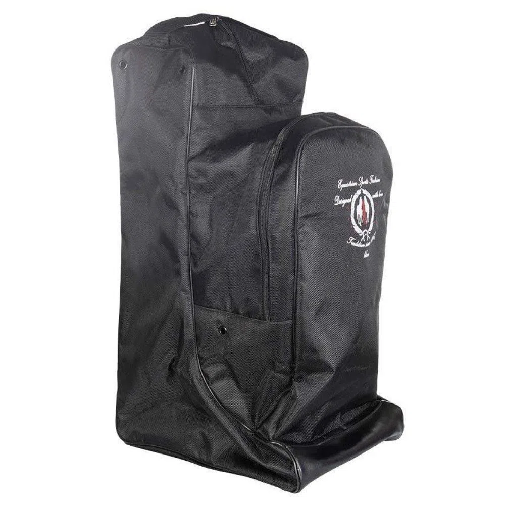 HKM Leichte Tasche für Stiefel und Helme, langlebig, wasserdicht, weiches Innenfutter, schützende Polsterung, Standardgröße für Reithelm und Stiefel