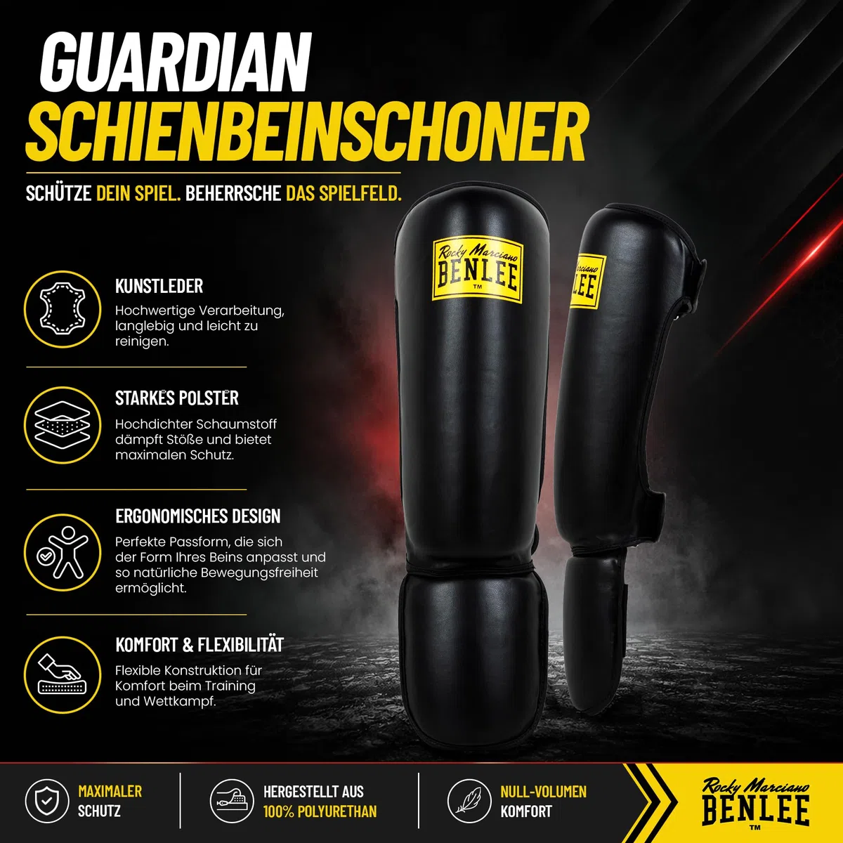 BENLEE Schienbeinschoner aus Kunstleder Guardian