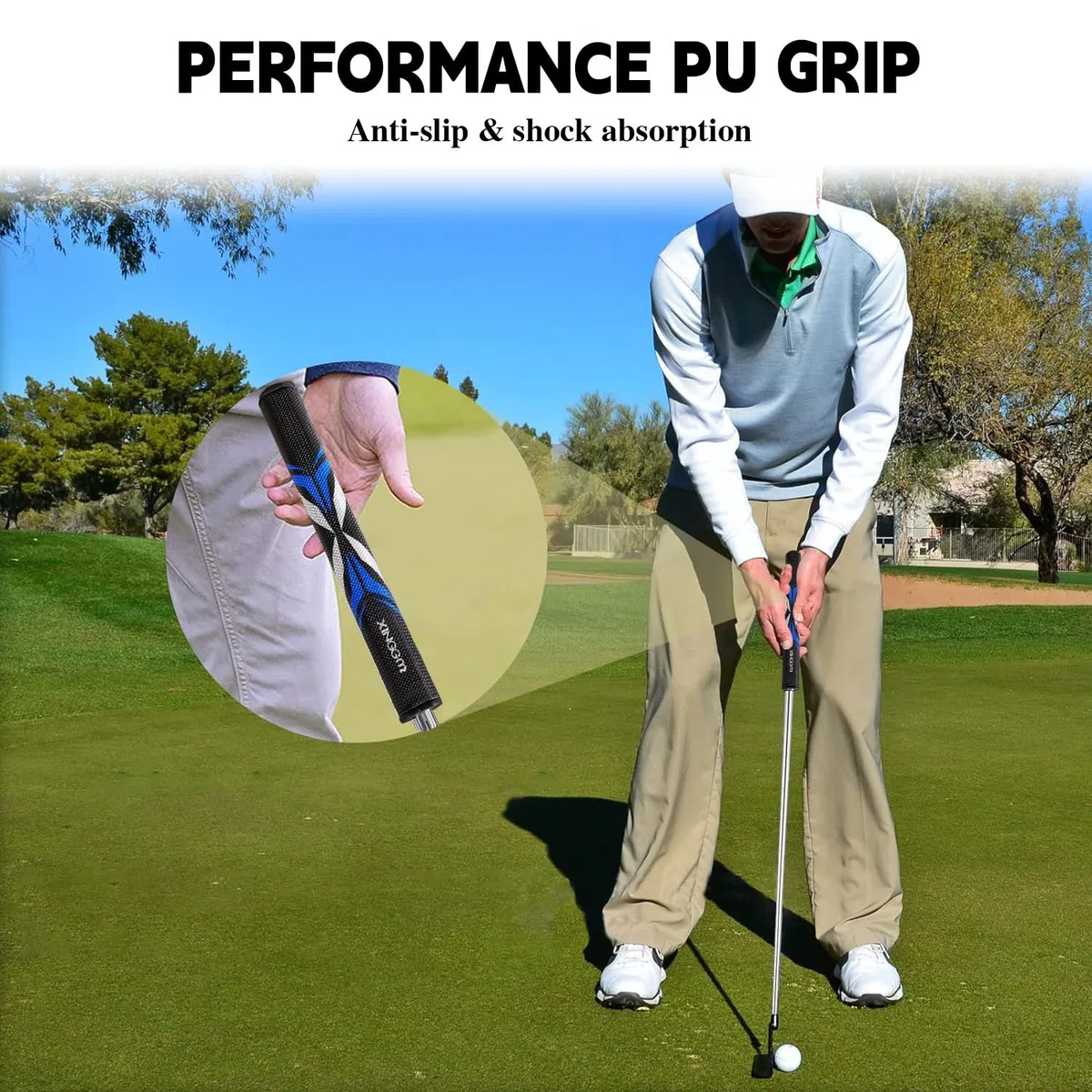 CNC Golf Putter for Men Right Handed,Blade/Mallet Putters,Golf Head Cover Included-34 Inches
