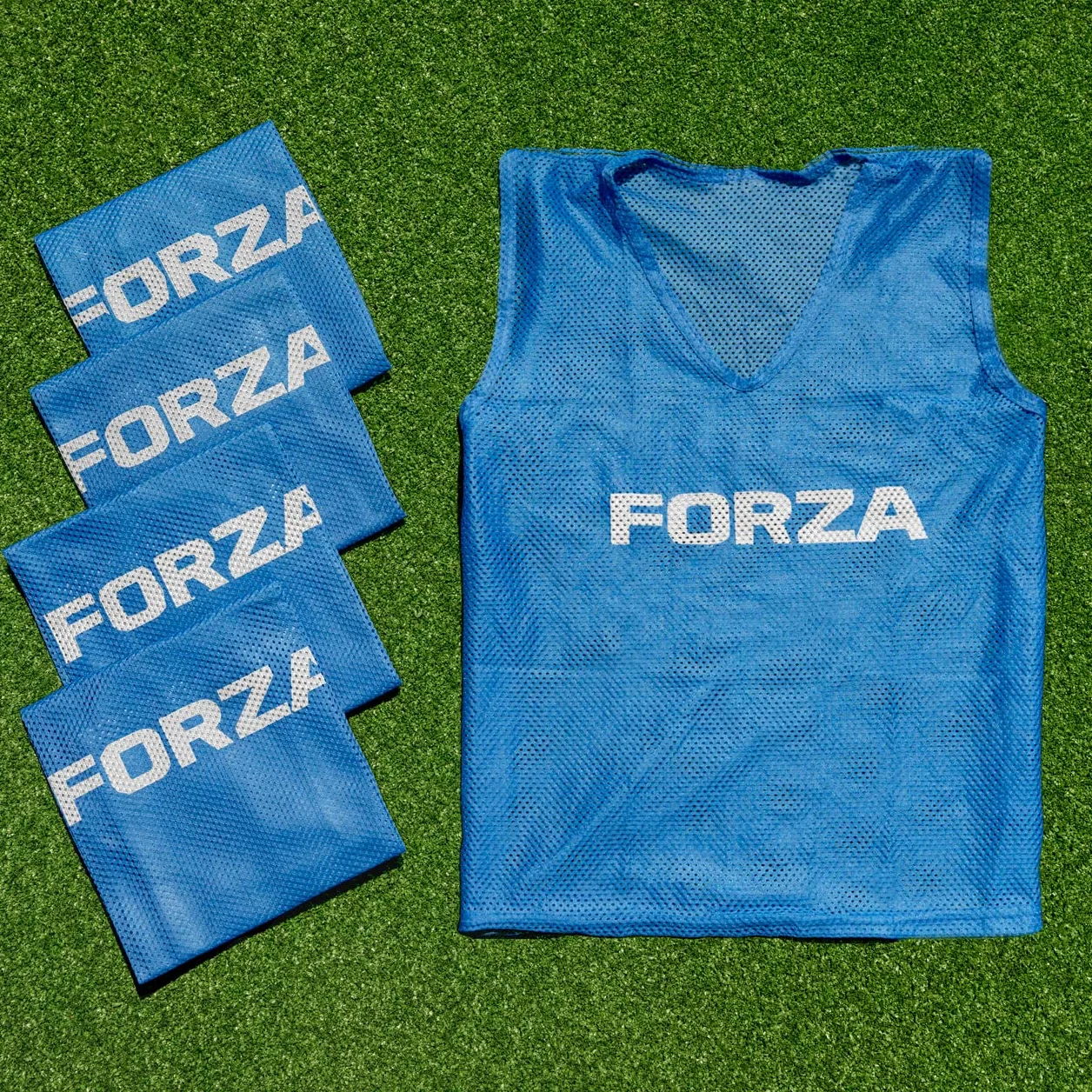FORZA Training Leibchen (15er-Set) – Multifarbige Trainingswesten Größen | Fussball Leibchen Kinder & Leibchen Erwachsene | Fussballtraining Zubehör