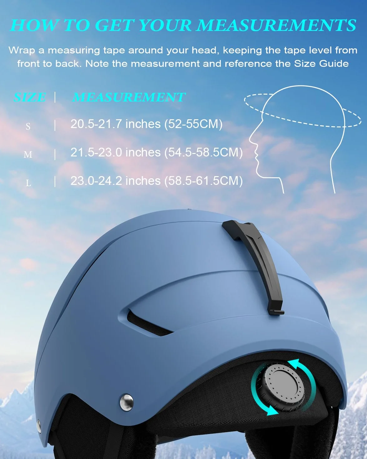 Skihelm, Skihelme Herren Damen Jugendliche Größenverstellbar,Warme Flusen-Ohrpolster Snowboardhelm,Leichter Ski Helm mit Verstellbarem Belüftungssystem,Kompatibel mit Einer Skibrille