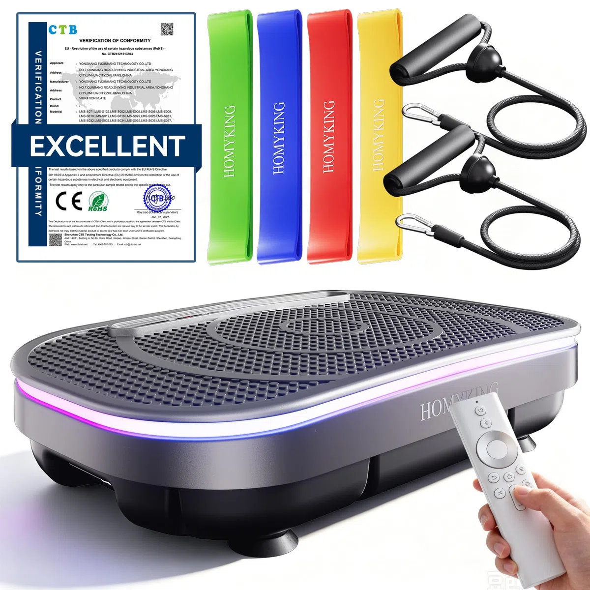 Vibrationsplatte Fitnessgeräte für Zuhause Rüttelplatte Vibration Plate entspannung, Sportgeräte Fitness Sport geräte Ganzkörpertraining 120 Intensitätsstufen für Home Workout