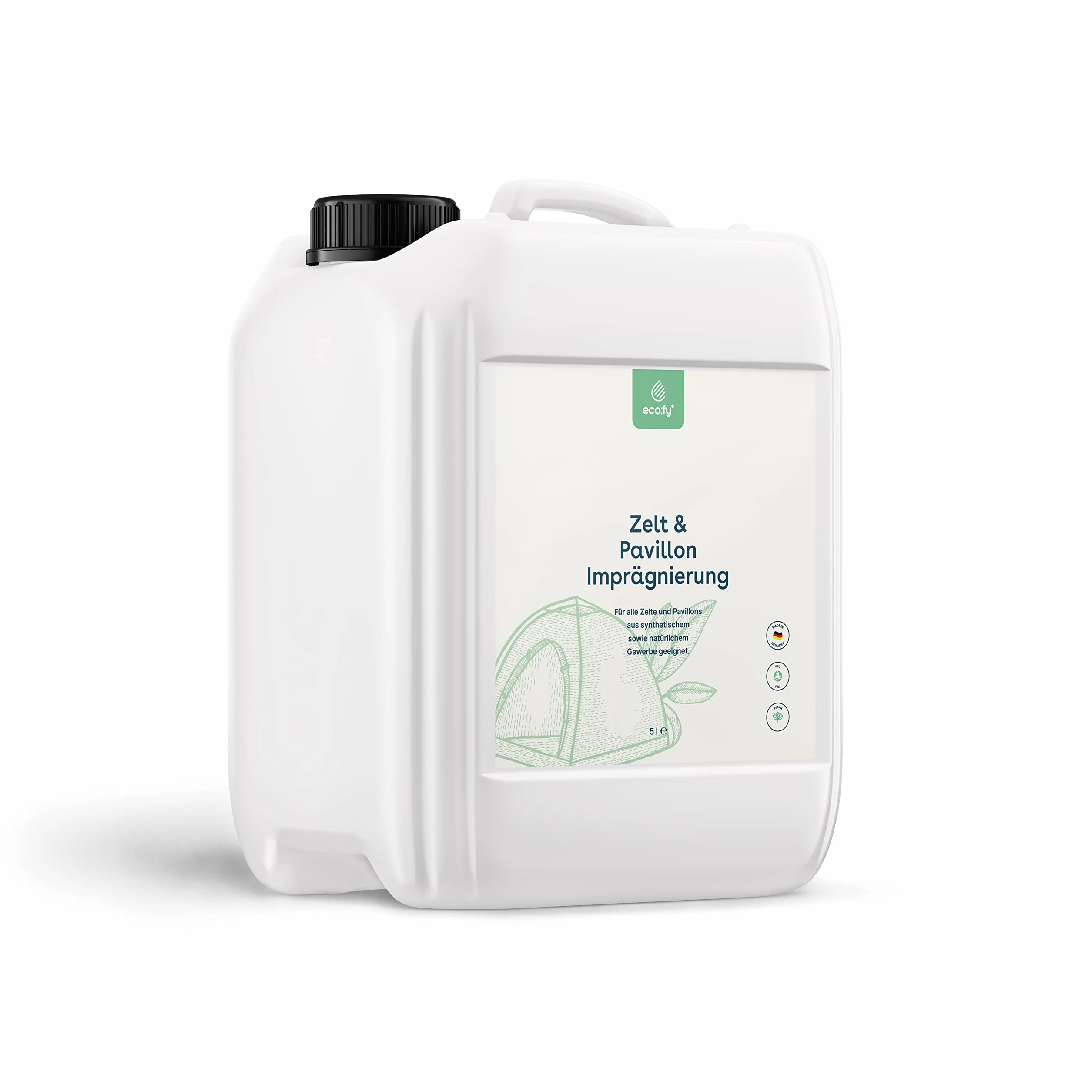 Zelt Imprägnierung - Imprägnierspray für Zelte & Pavillons aller Art - Veganer Schutz vor Nässe & Schmutz - UV-stabil, Zelt Zubehör & PFC-frei - Imprägnierspray Zelt - Made in Germany