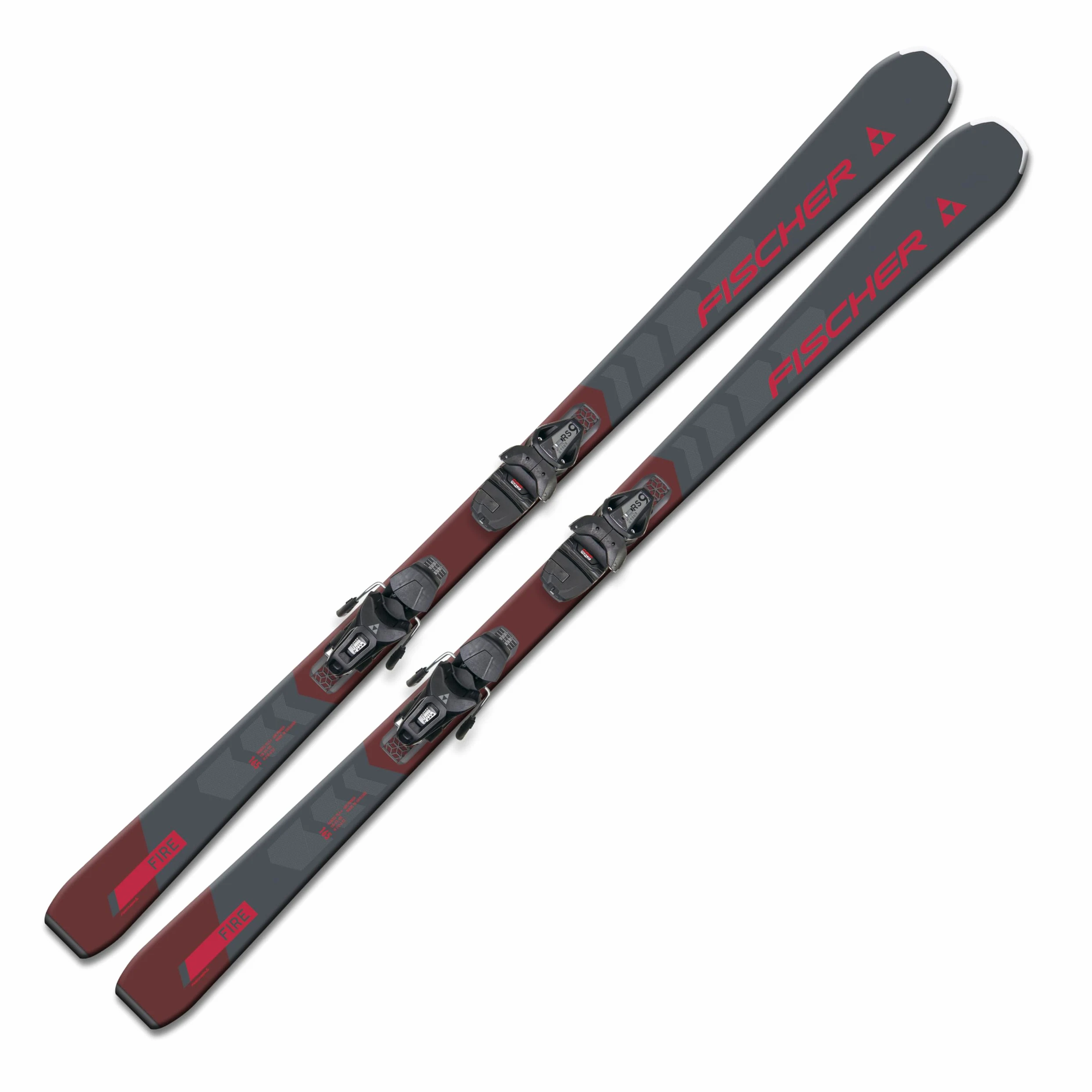 Ski Alpinski Carvingski On-Piste-Rocker - Fischer RC Fire SLR - inkl. Bindung RS9 SLR Z2,5-9 - All Mountain Ski - geeignet für Einsteiger bis Fortgeschrittene