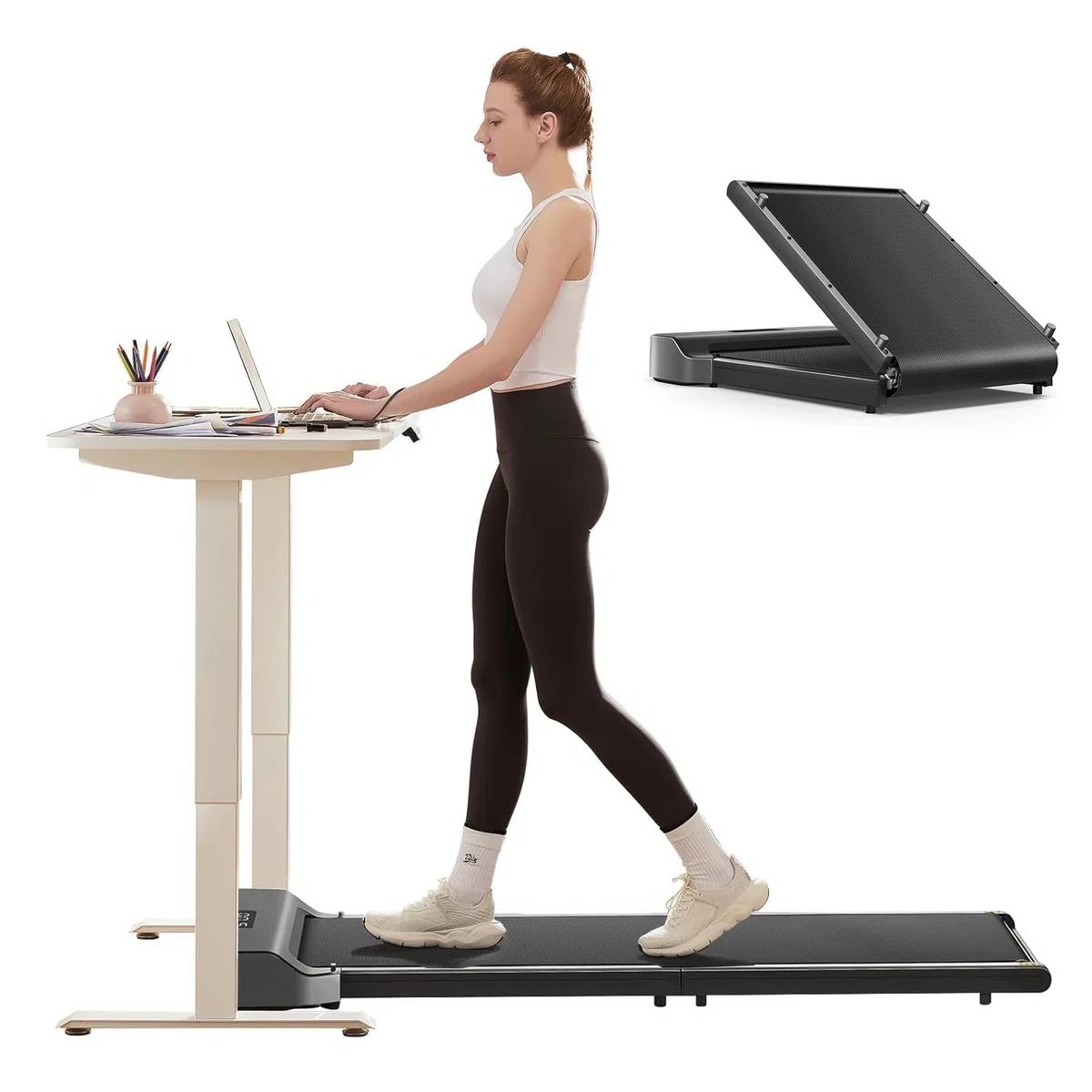WalkingPad by KingSmith Z1, P1, A1 Pro, Z3 H+, G1 Walking-Pad Laufband für Zuhause Büro klappbar (je nach Modell: bis zu 136kg Tragkraft, 12km/h; alle Modelle: LED-Display, App, Keine Montage nötig)