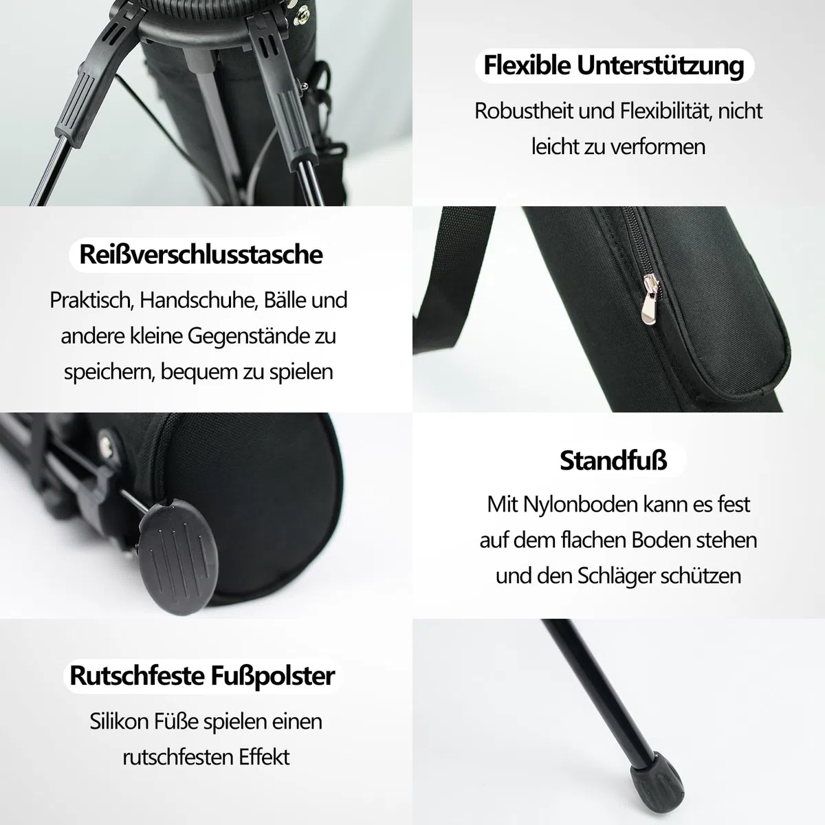 OUUTMEE Kleine Golftasche, Schlägerkoffer, Golf-Selbstständer, Schlägerkoffer und große Tasche, Ultraleicht