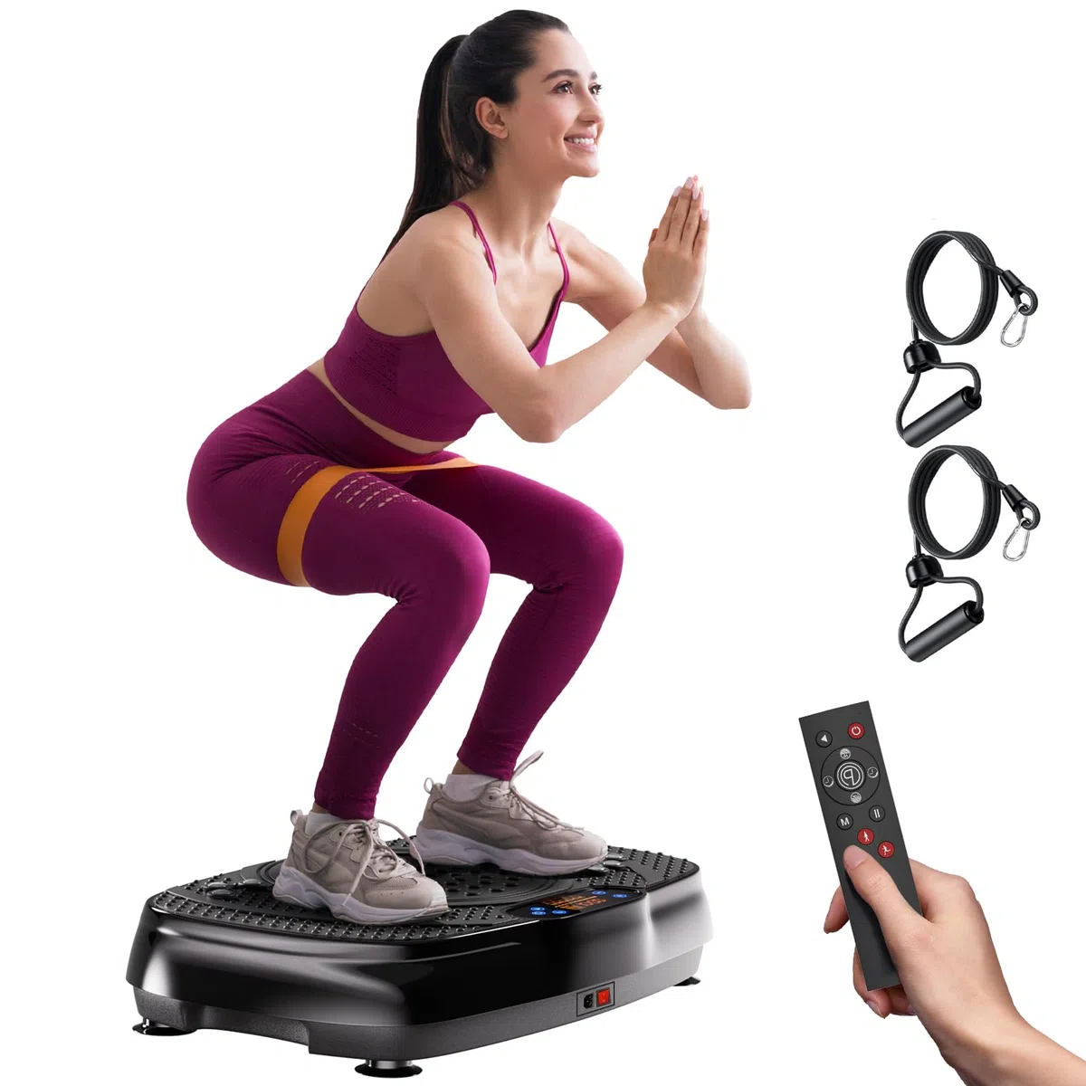 TISSCARE Vibrationsplatte,Rüttelplatte Sport für Zuhause ,Vibro Shaper mit 120 Stufen, 5 Modi & bis 400LBS - Vibrationsboard zur Fettverbrennung, Figurformung & Muskelaufbau für Damen＆Herren