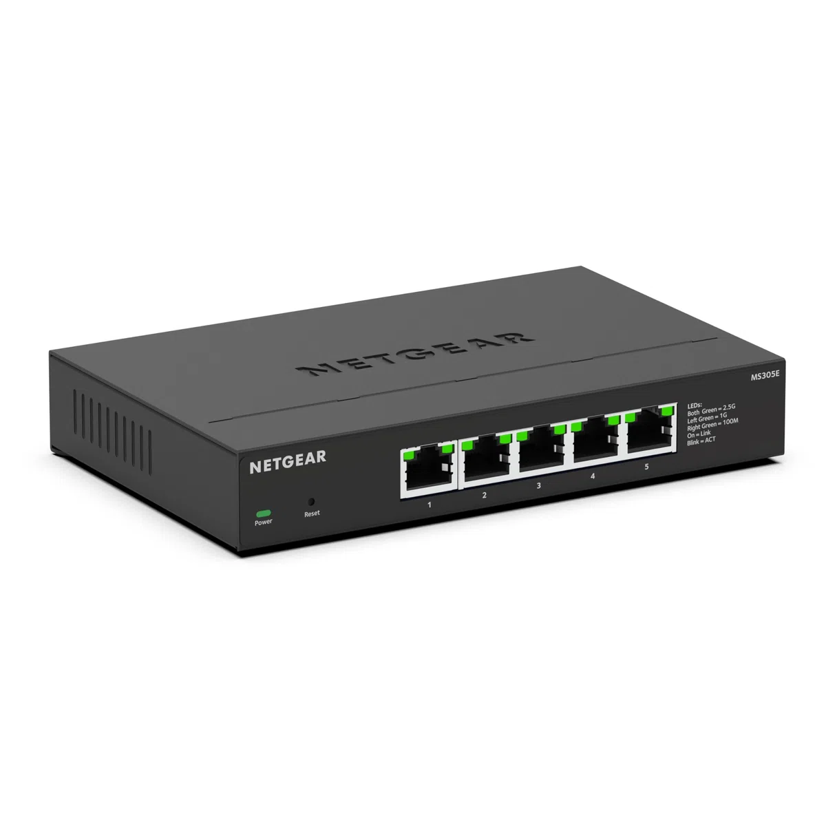 NETGEAR 5-Port Multi-Gigabit Ethernet Plus Switch (MS305E) – Managed, mit 5 x 1G/2,5G, Desktop- oder Wandbefestigung und eingeschränktem Schutz über 5 Jahre