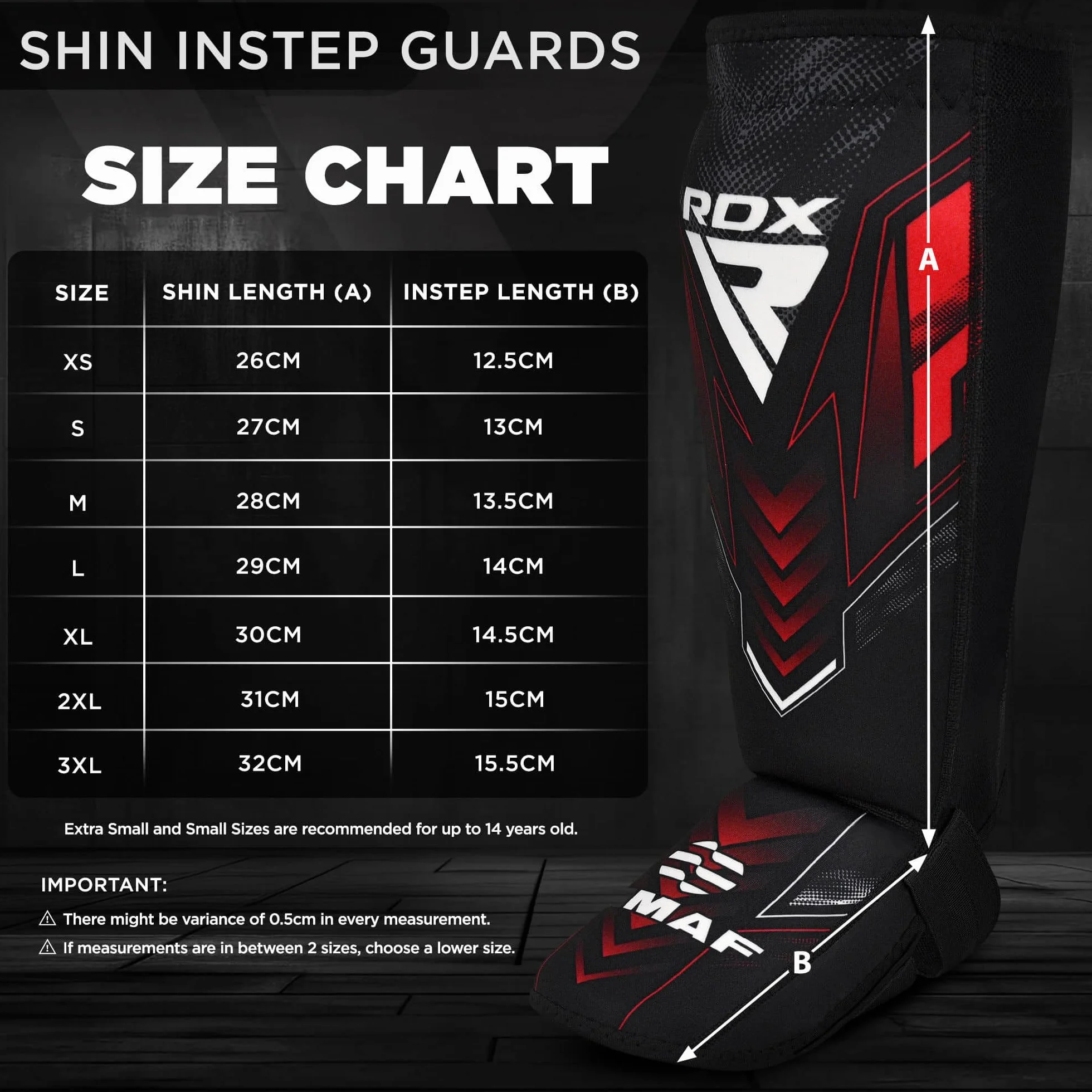 RDX IMMAF Schienbeinschoner Kickboxen, Boxen Kampfsport MMA Spannschützer, Schienbeinschutz Polster Shin Guard Sparring, Herren Damen Fußschutz Kick Boxing Ausrüstung