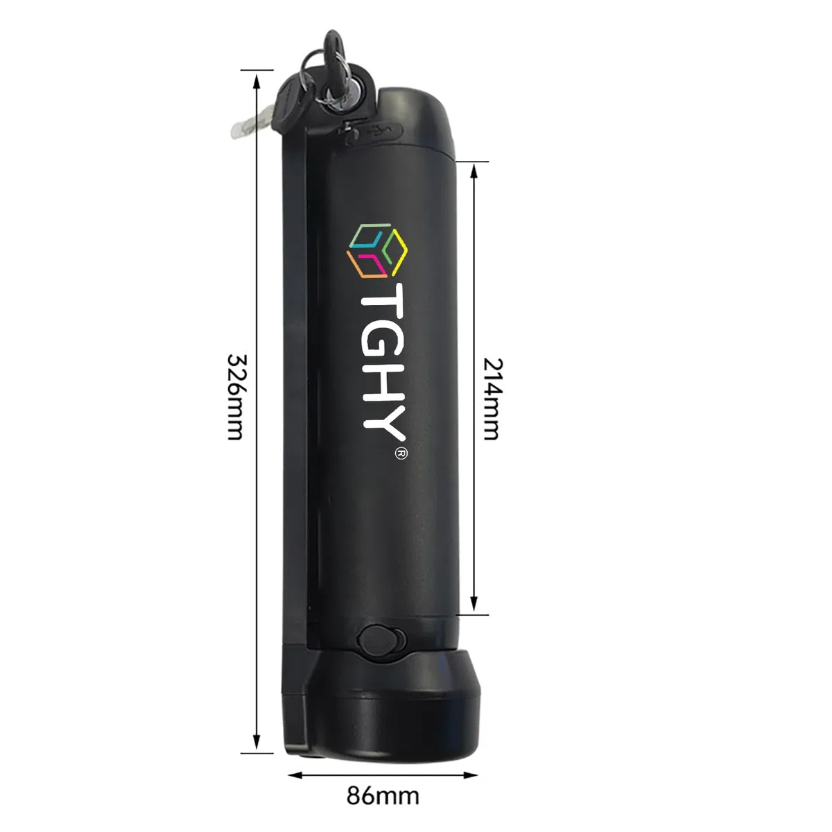 TGHY 24V 7,8Ah 10,5Ah Lithium-Ionen-Akku in Kesselform, 36V 5,2Ah 7Ah Akkus für Elektrofahrräder mit Ladegerät und Schlüsselschloss für 0-250W Mountainbike-Motoren,24v10.5ah