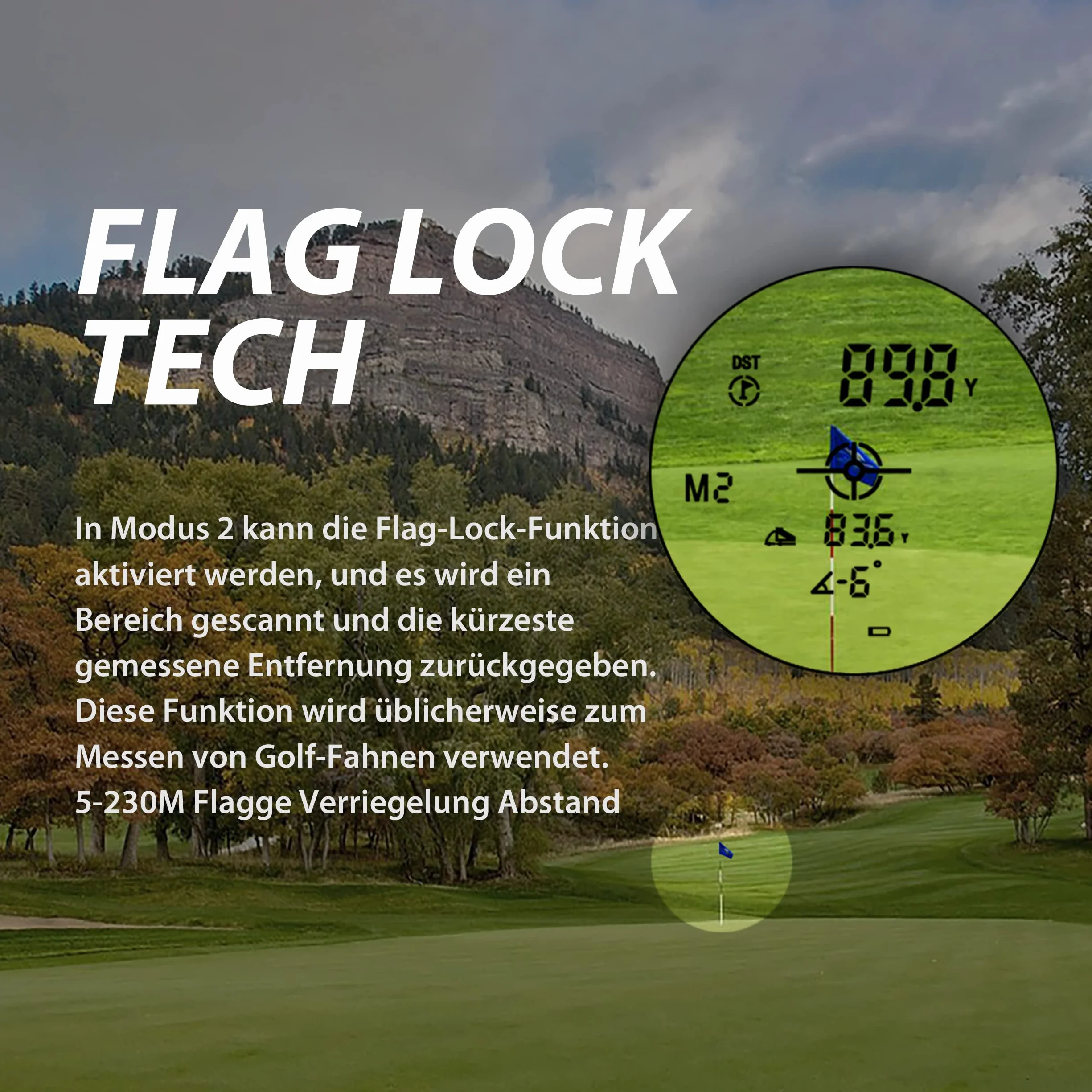 Gogogo Sport Vpro Golf Entfernungsmesser mit Slope & Magnetstreifen 1000Yds/915M Golf Laser Entfernungsmesser mit Klare Sicht, Flag-Lock, Vibration für Golf Jagd, Legal für Turnier