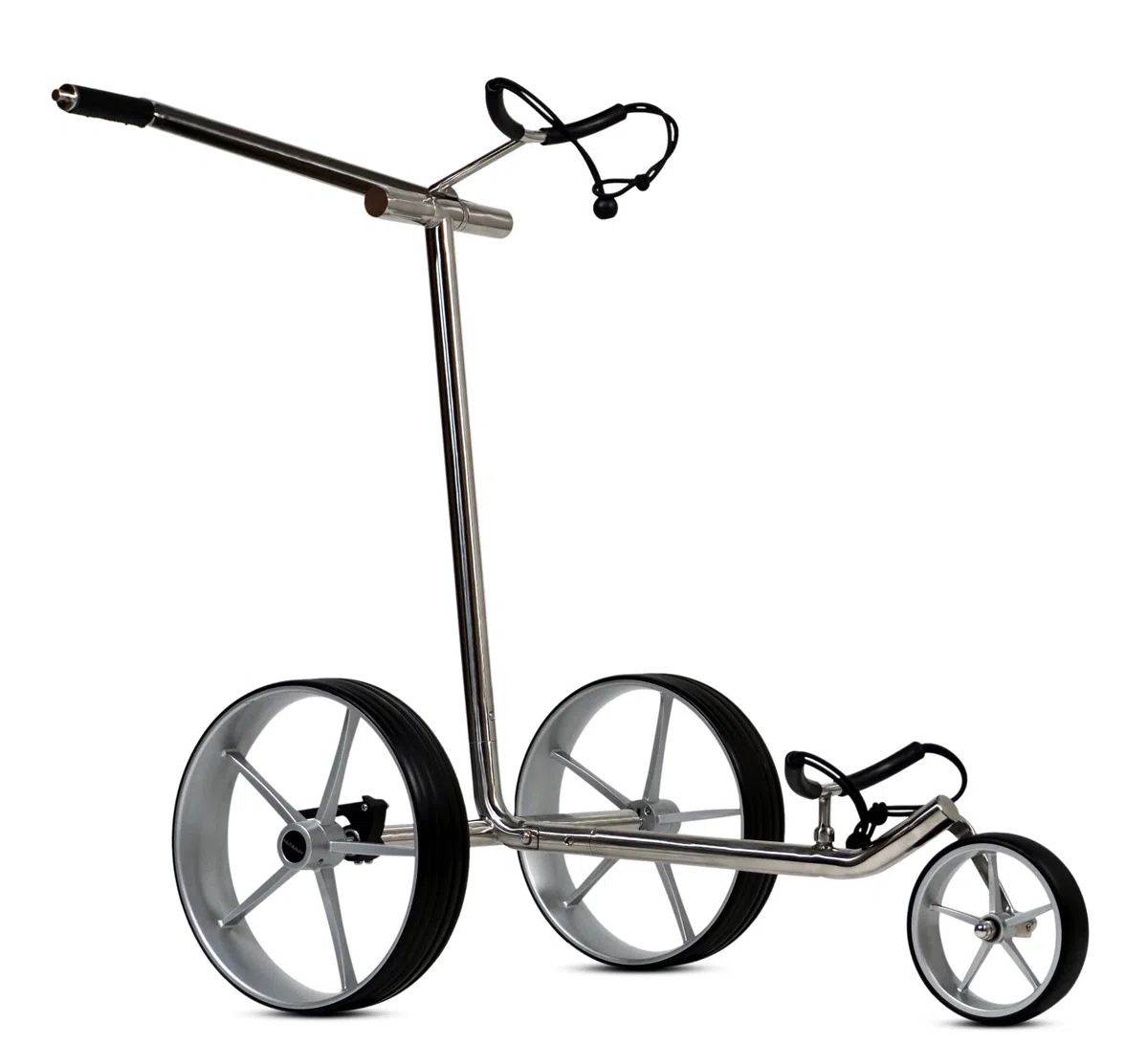 tour made HC3X Premium Golf Pushtrolley I klappbar & zerlegbar I 3 Rad | edles Design I manueller Golftrolley aus Edelstahl I inkl. Transporttasche, Schirm- & Scorehalter I Deutsche Markenqualität