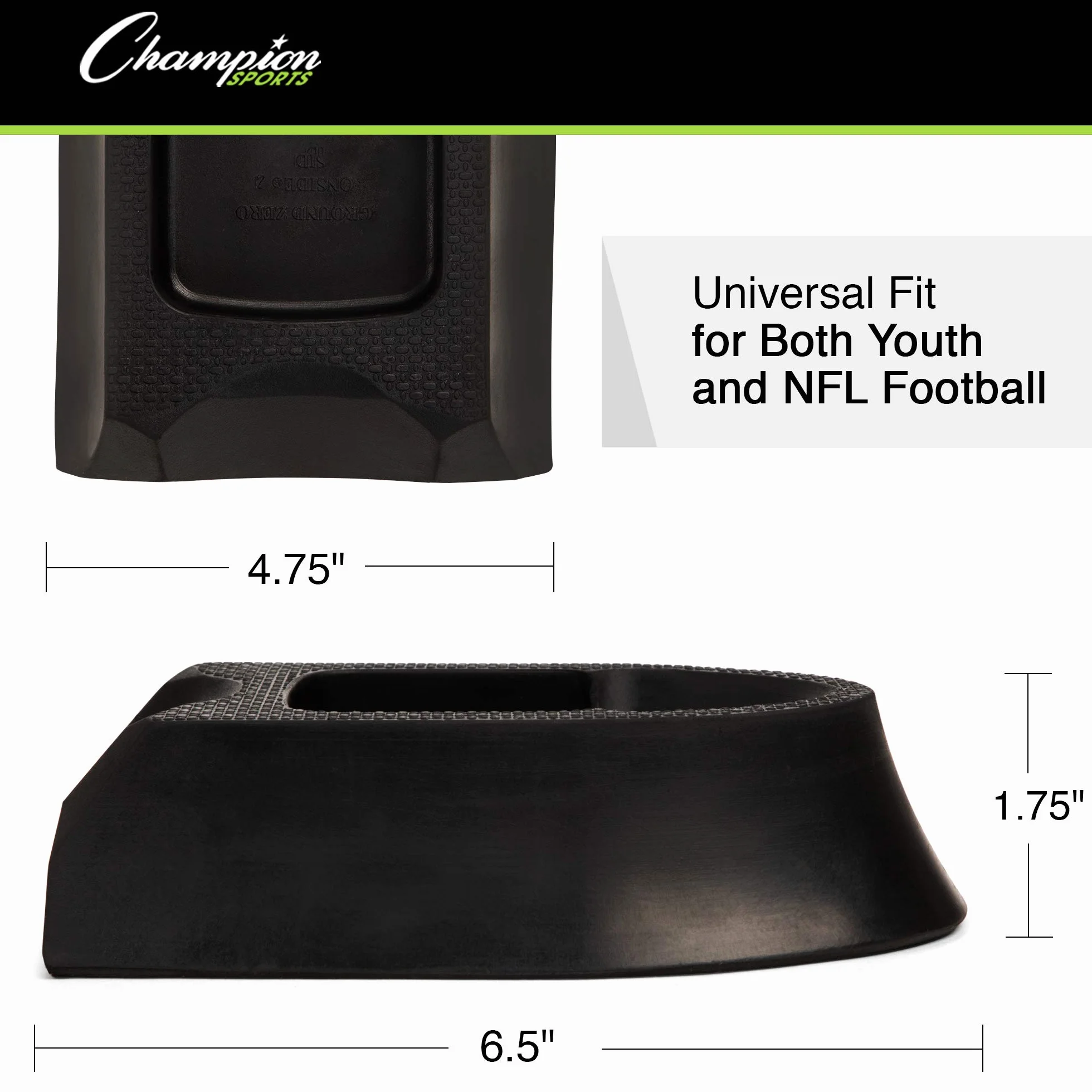 Champion Sports Football Kicking Tee Set for Kickoff Practice - Ball Holder Tees for Footballs - Kicking Block and Accessories for Adults, Kids, Coaches