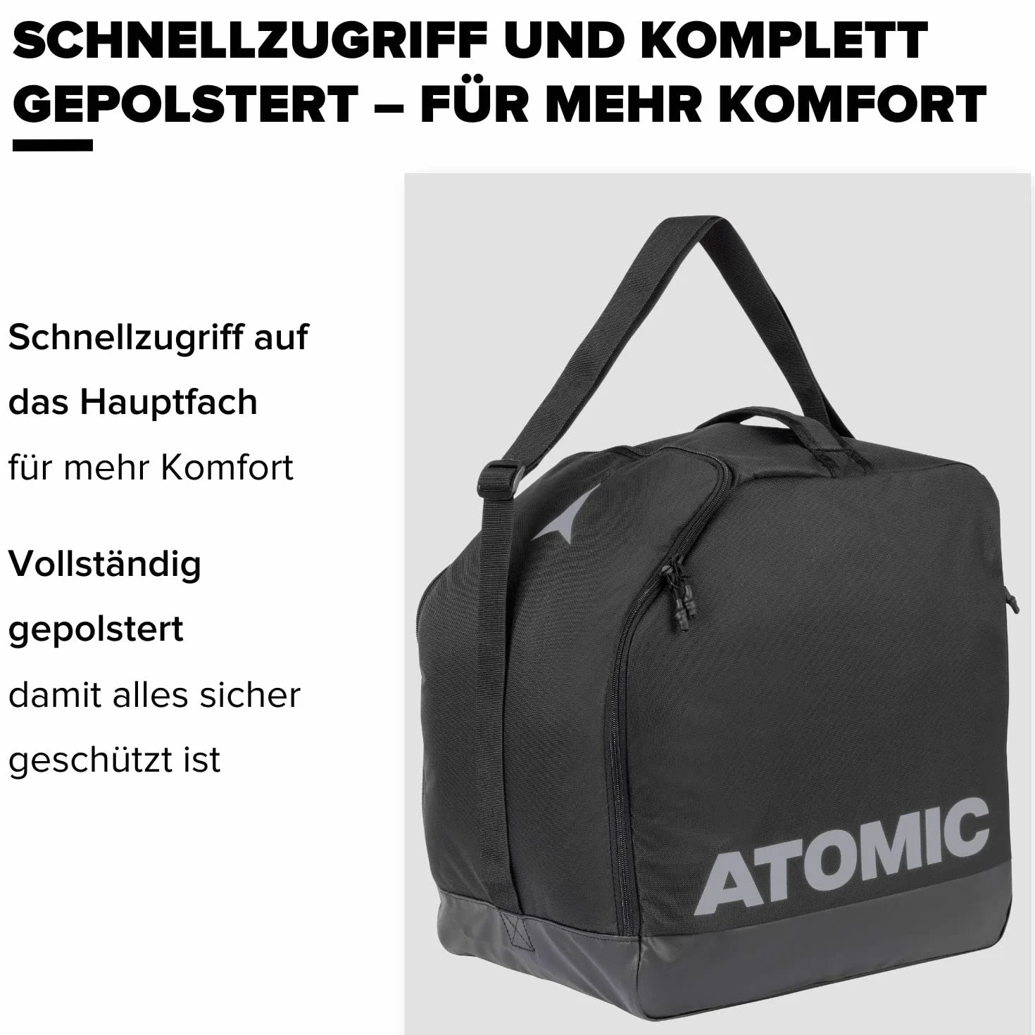 Atomic Boot & Helmet Bag - Wasserabweisende Tasche für Skischuhe & Helm - Extra Zubehör-Fach - Optimaler Schutz durch Polsterung - Integrierte Belüftungslöcher