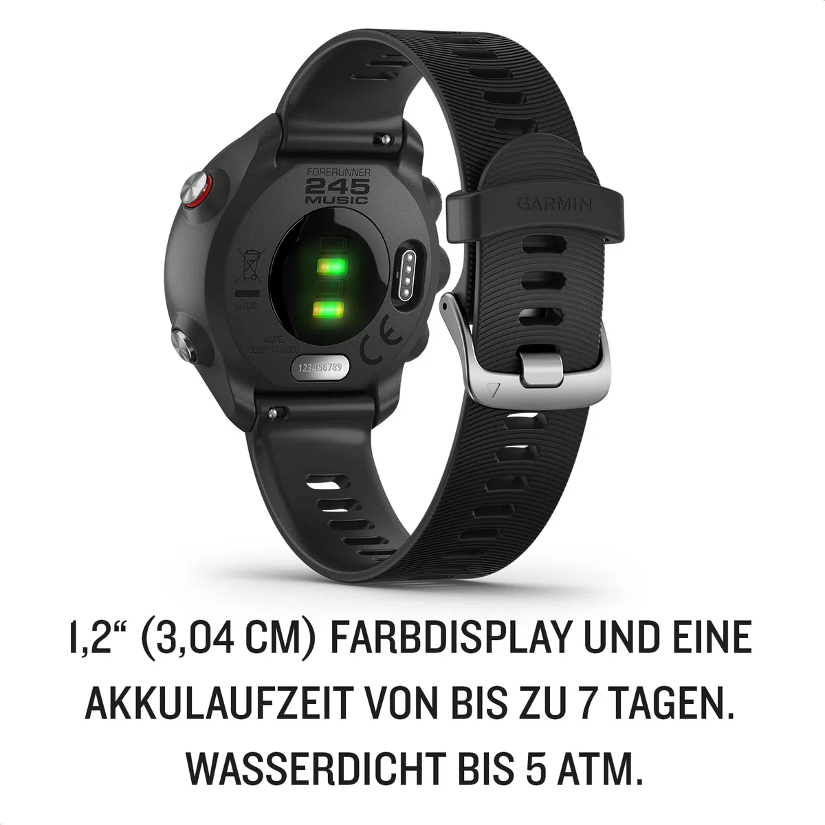 Garmin [renewed] Forerunner 245 Music – GPS-Laufuhr mit Offline Musikwiedergabe, Trainingsplänen und Lauffunktionen, 1,2“(3 cm) Farbdisplay, Akkulaufzeit bis zu 7 Tage, wasserdicht [Generalüberholt]