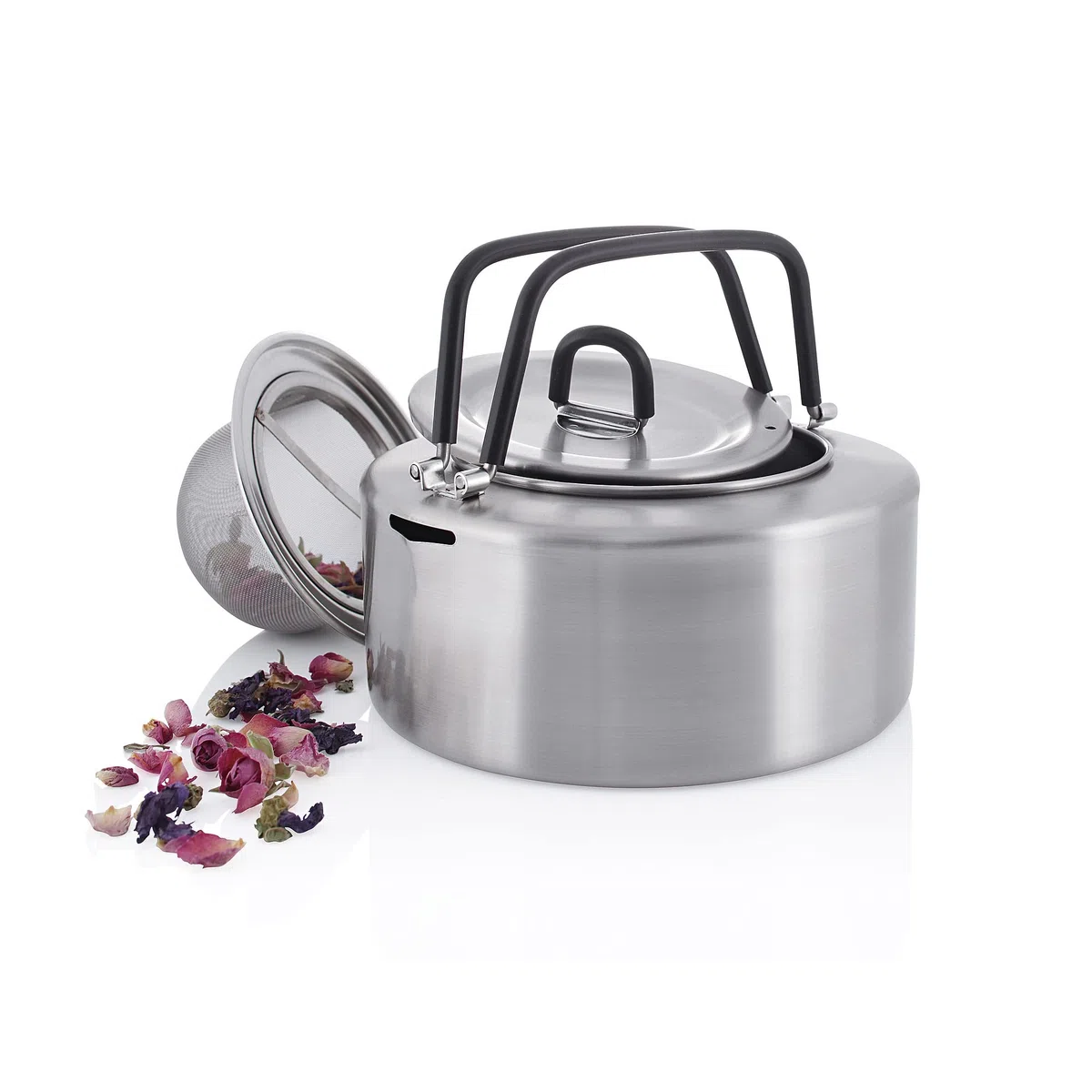 Tatonka Teekessel Teapot 1,5 L - Wasserkessel aus Edelstahl mit 1,5 Liter Volumen - Inklusive Teesieb (Ø 15 x 10 cm)