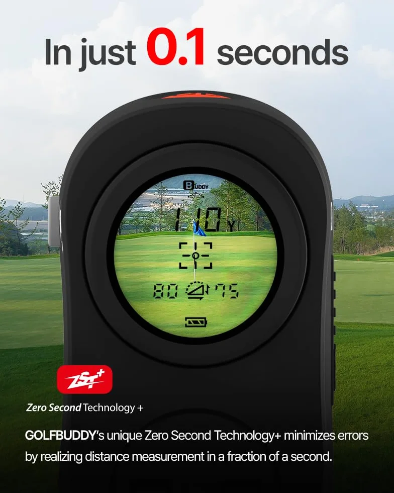 Golf Buddy GB Laser 2S Pro Golf Entfernungsmesser mit Neigung, 2–1000 m Reichweite, Pin Finder Vibration, Buddy-Modus, Scan und Triangulation – Präziser Laser-Entfernungsmesser, nur 161 g leicht