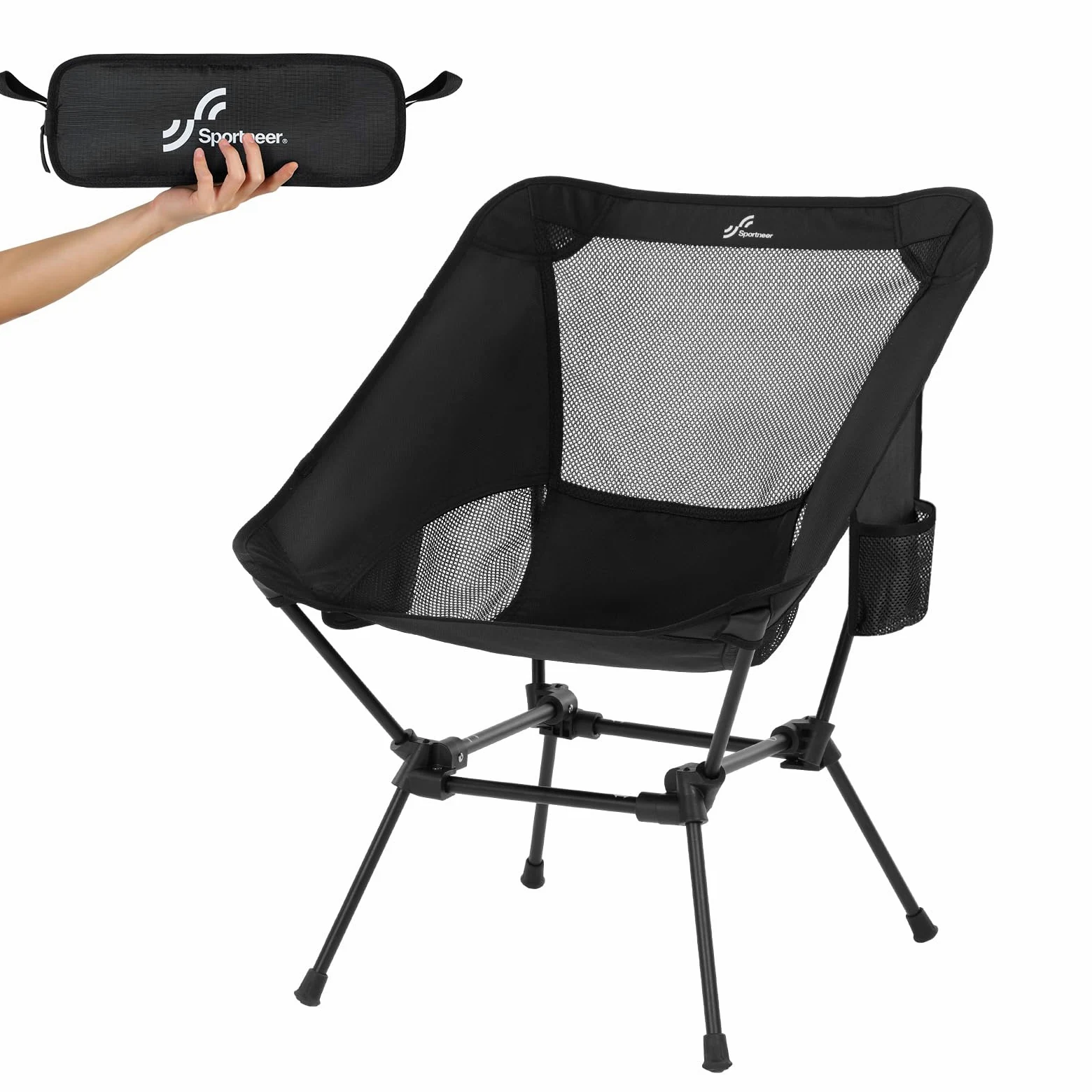 Sportneer Campingstuhl Faltbar Camping Stuhl Tragbarer Campingstühle 150Kg Faltstuhl Ultraleichter Packmaß Kleiner Klappstuhl mit Tragetasche für Picknick, Outdoor, Wandern