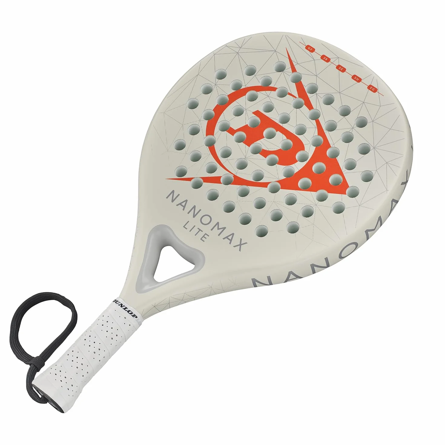 Dunlop Padel Bat Nanomax – Hybridform, Graphit-Rahmen, Medium-Balance
