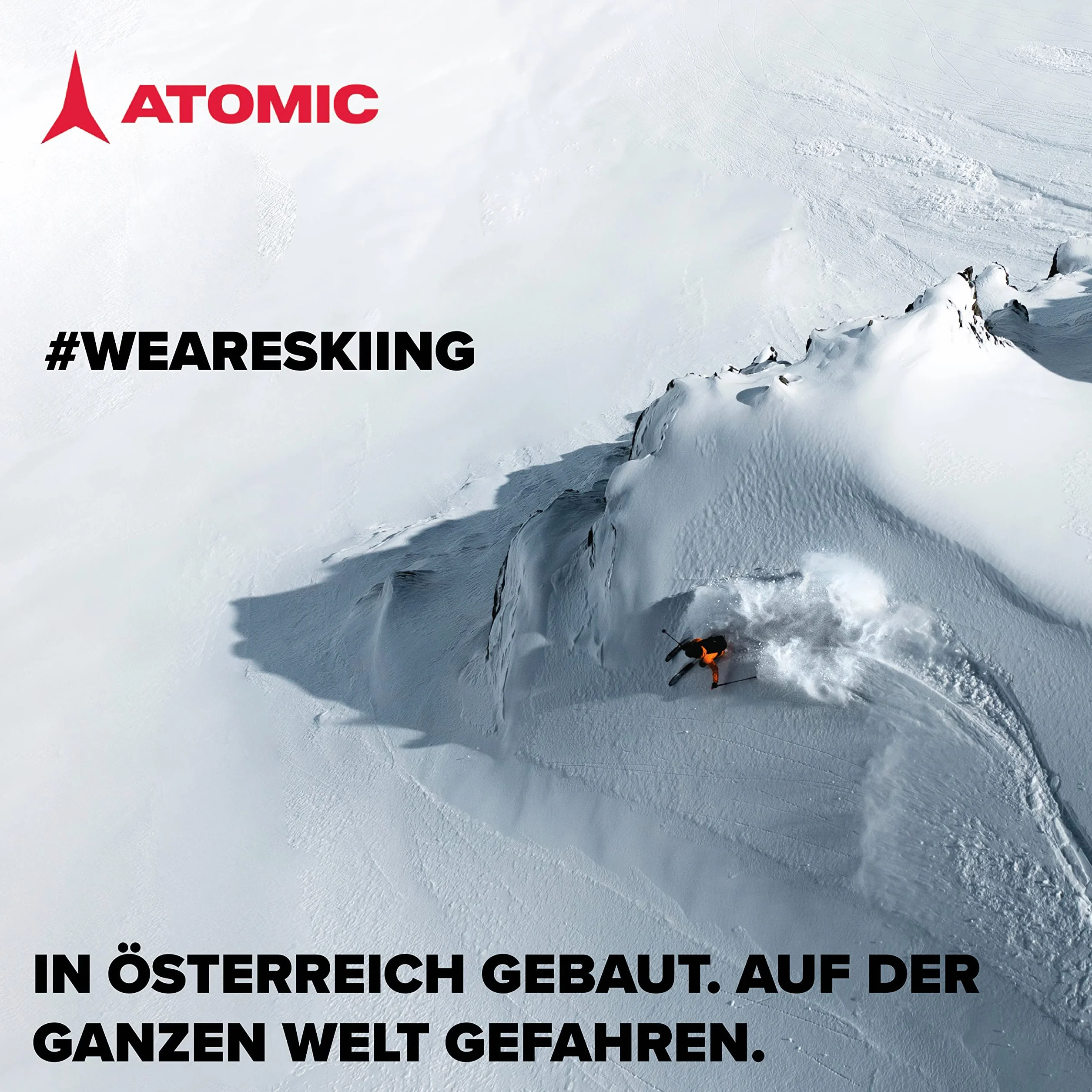 ATOMIC CLOUD Skistöcke - Hochwertiger Aluminium-Skistock - Ergonomischer Griff für mehr Grip - Stock mit 60 mm Pistenteller - Einsteiger-Stöcke