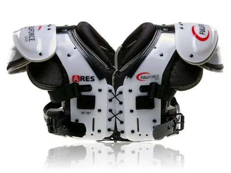 Full Force Ares Multi Position American Football Shoulder Pad LB/RB/OL/DL, Schwarz, XL, FF0202012113
