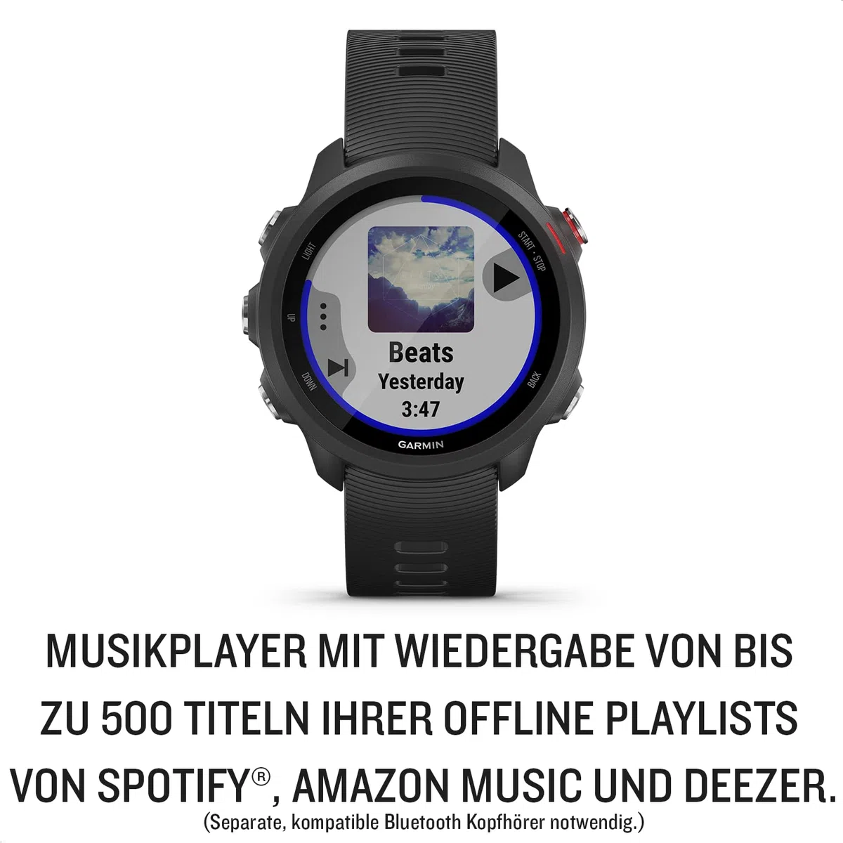 Garmin [renewed] Forerunner 245 Music – GPS-Laufuhr mit Offline Musikwiedergabe, Trainingsplänen und Lauffunktionen, 1,2“(3 cm) Farbdisplay, Akkulaufzeit bis zu 7 Tage, wasserdicht [Generalüberholt]