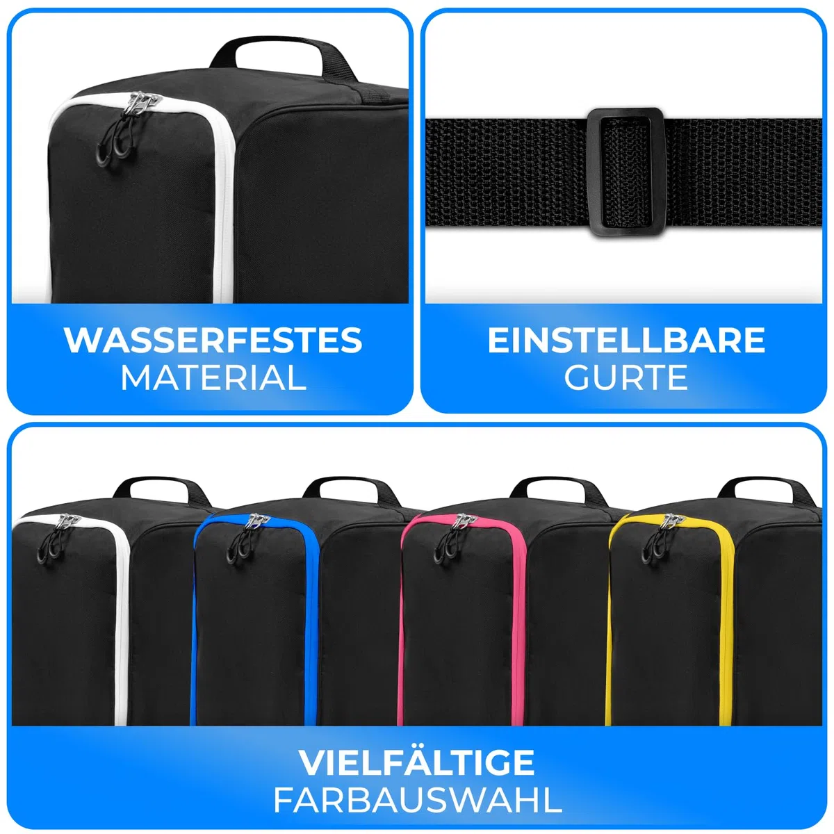 Skischuhtasche Kinder Skischuhtasche mit Helmfach [40 L] - Tasche für Skischuhe für Kinder mit extra Stauraum für Helm und Skizubehör - Modell ISCHGL
