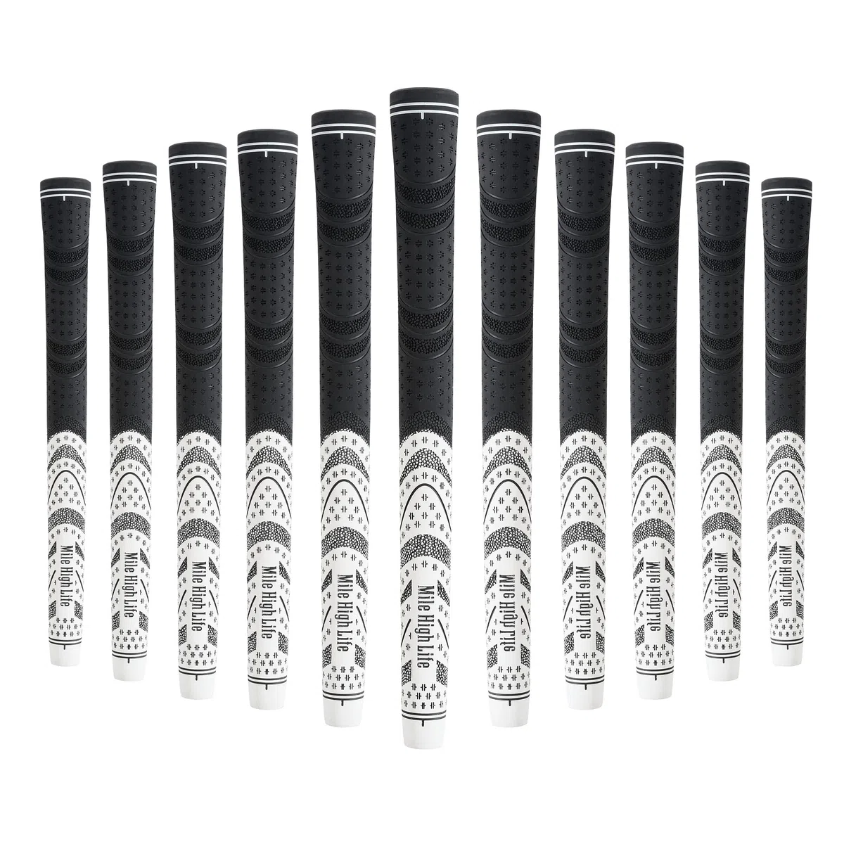 Mile High Life Golfgriffe, 13 Stück/3 Stück, Allwetter-Golfschlägergriffe aus weichem Gummi, hohe Stoßdämpfung, verbesserte Traktion, Standard, mittlere und Jumbo-Größe (Kern 1,5 cm - 1,5 cm)