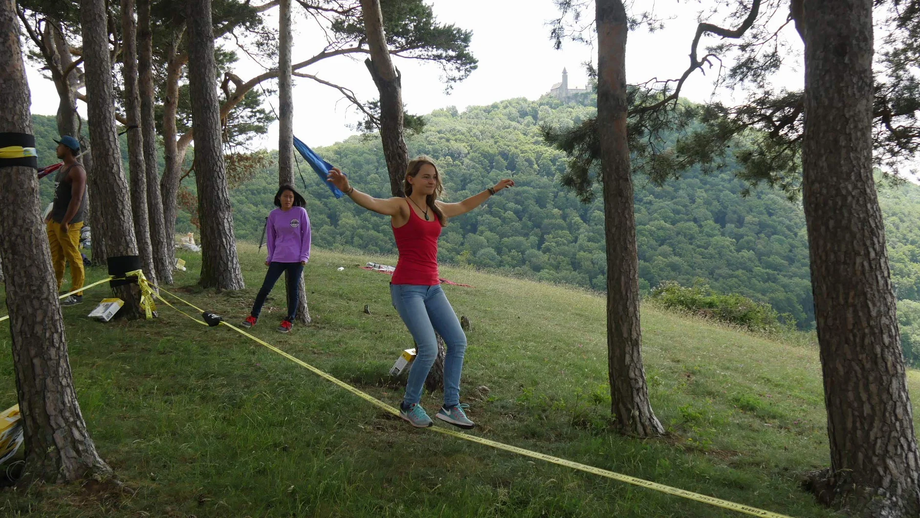 Gibbon Slacklines Slackline Set Gibbon Slacklines Classic, Gelb,15 Meter Komplettset