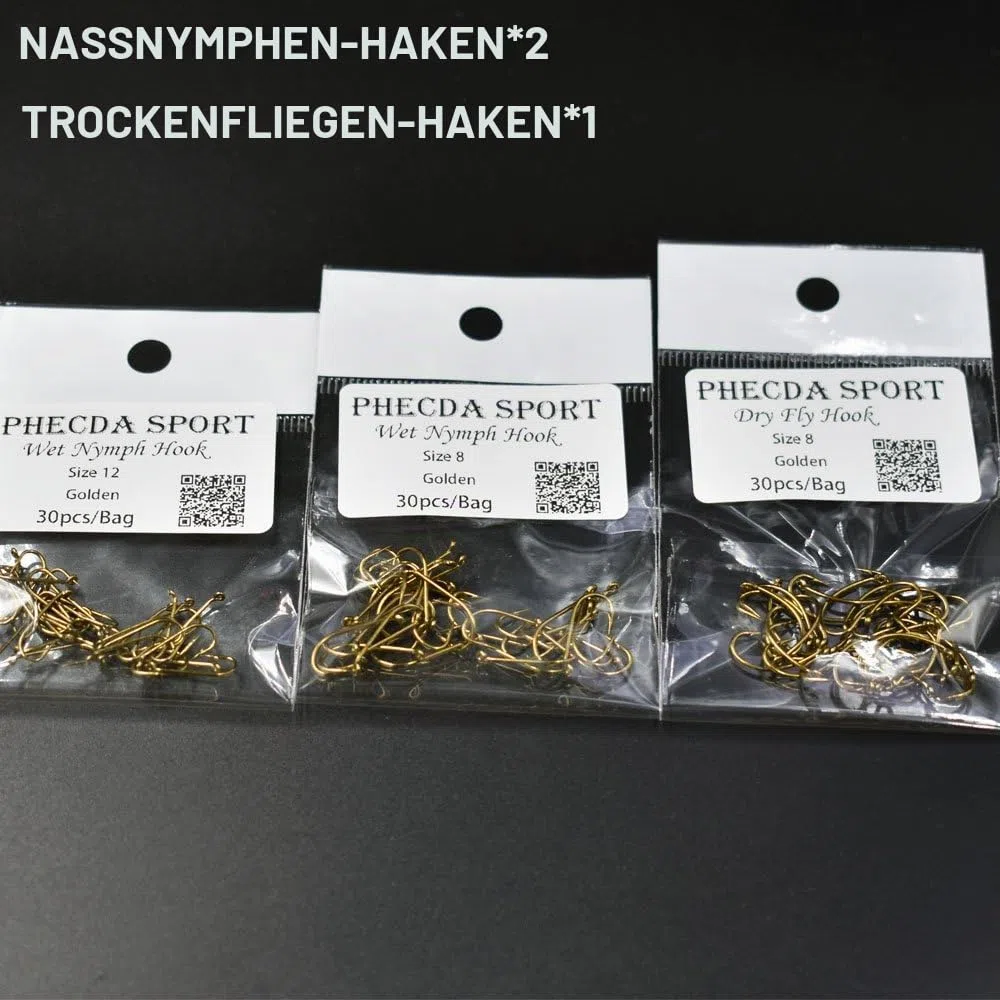 PHECDA PROFLY Federn Pelz Faden Kristall Flash Line Haken Fliegenbinden Materialien Fly Tying Starter Kits