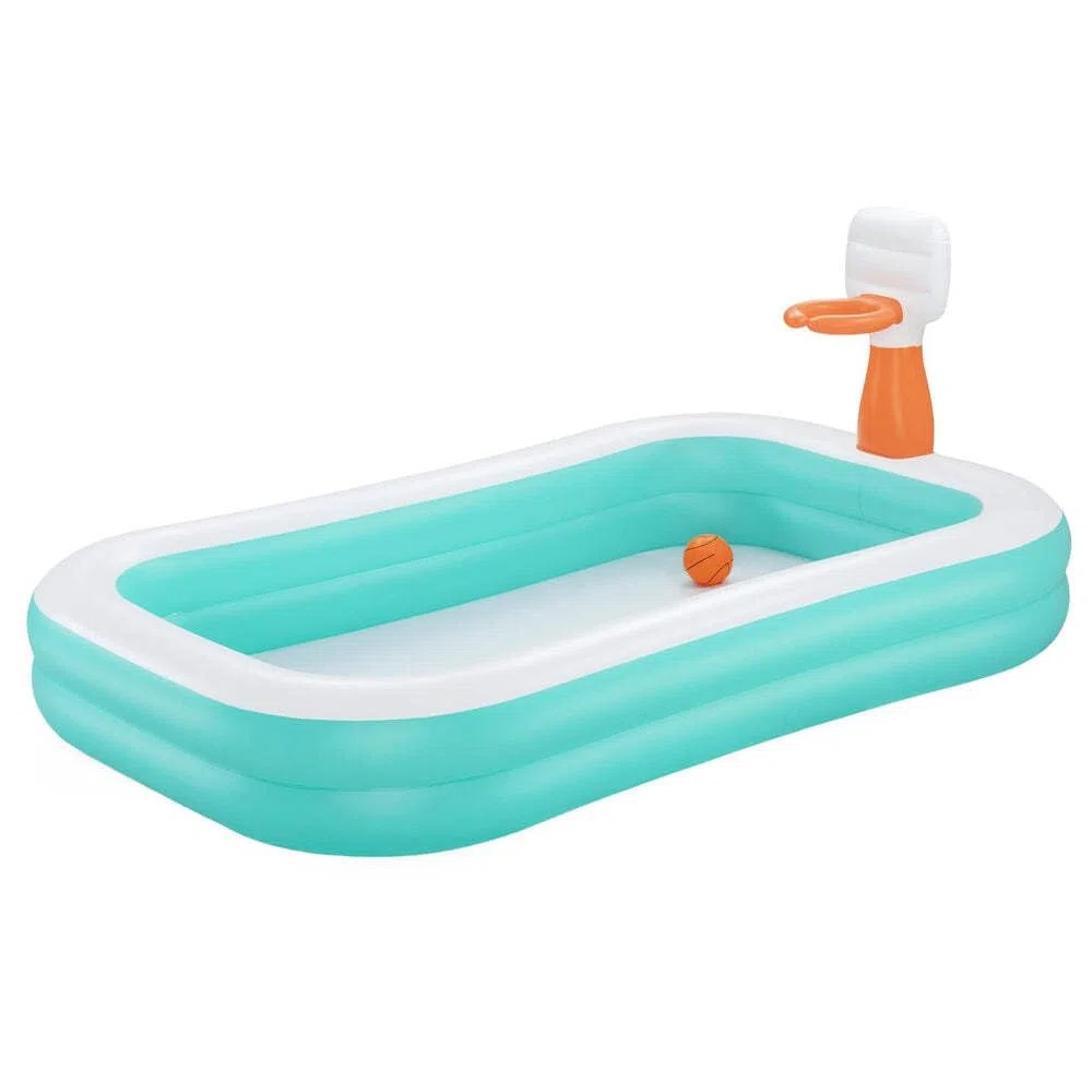 Bestway Family Pool Dunk N' Splash mit Basketballkörben 251 x 168 x 102 cm